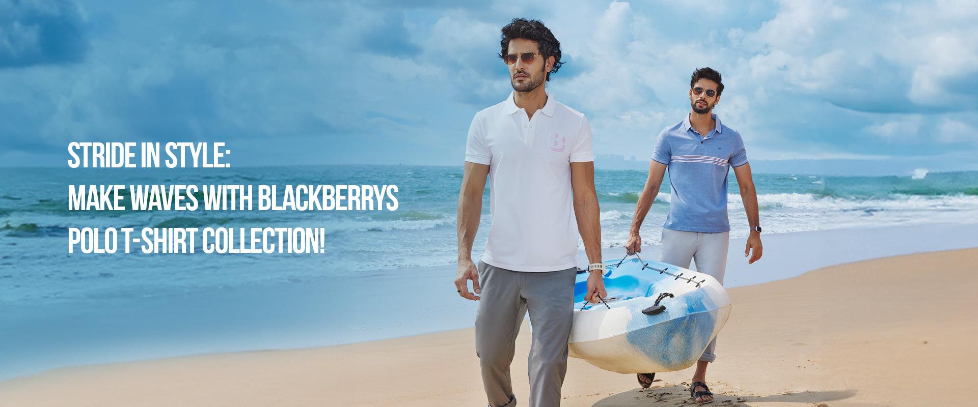Stride Sharp: Make Waves with Blackberrys Polo T-shirt Collection!