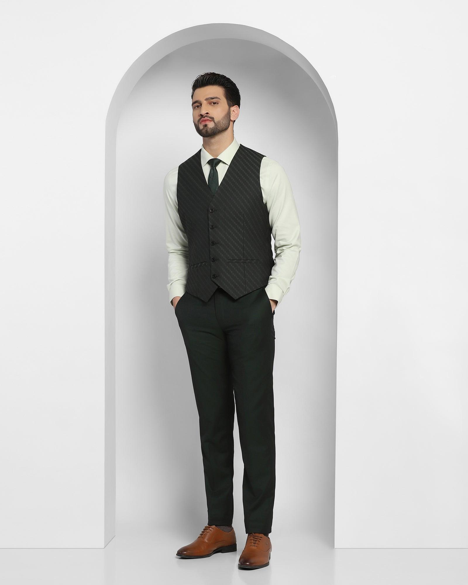 Solid 3 Pcs Premium Suit In Green (Cyprus) - Blackberrys