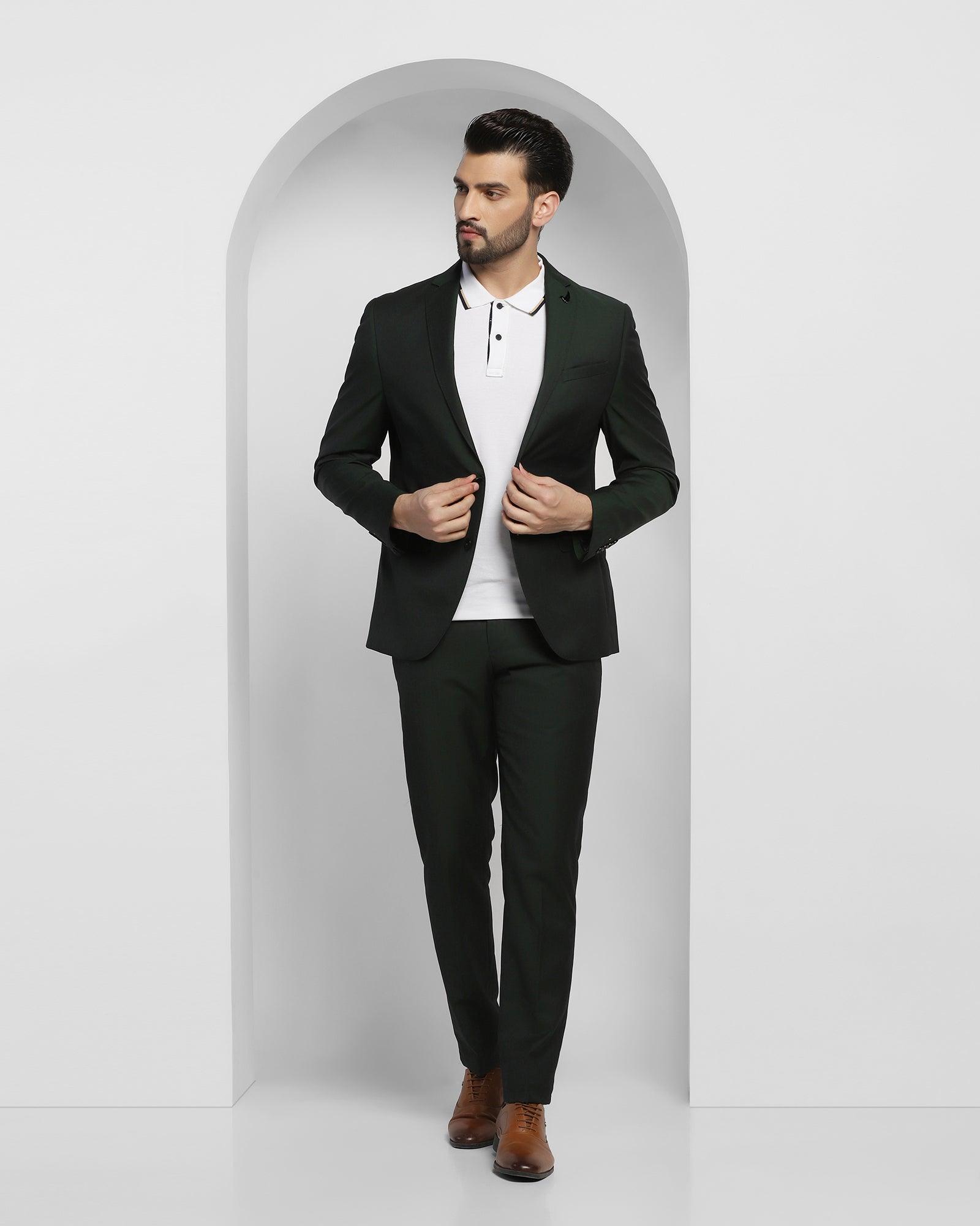 Solid 3 Pcs Premium Suit In Green (Cyprus) - Blackberrys