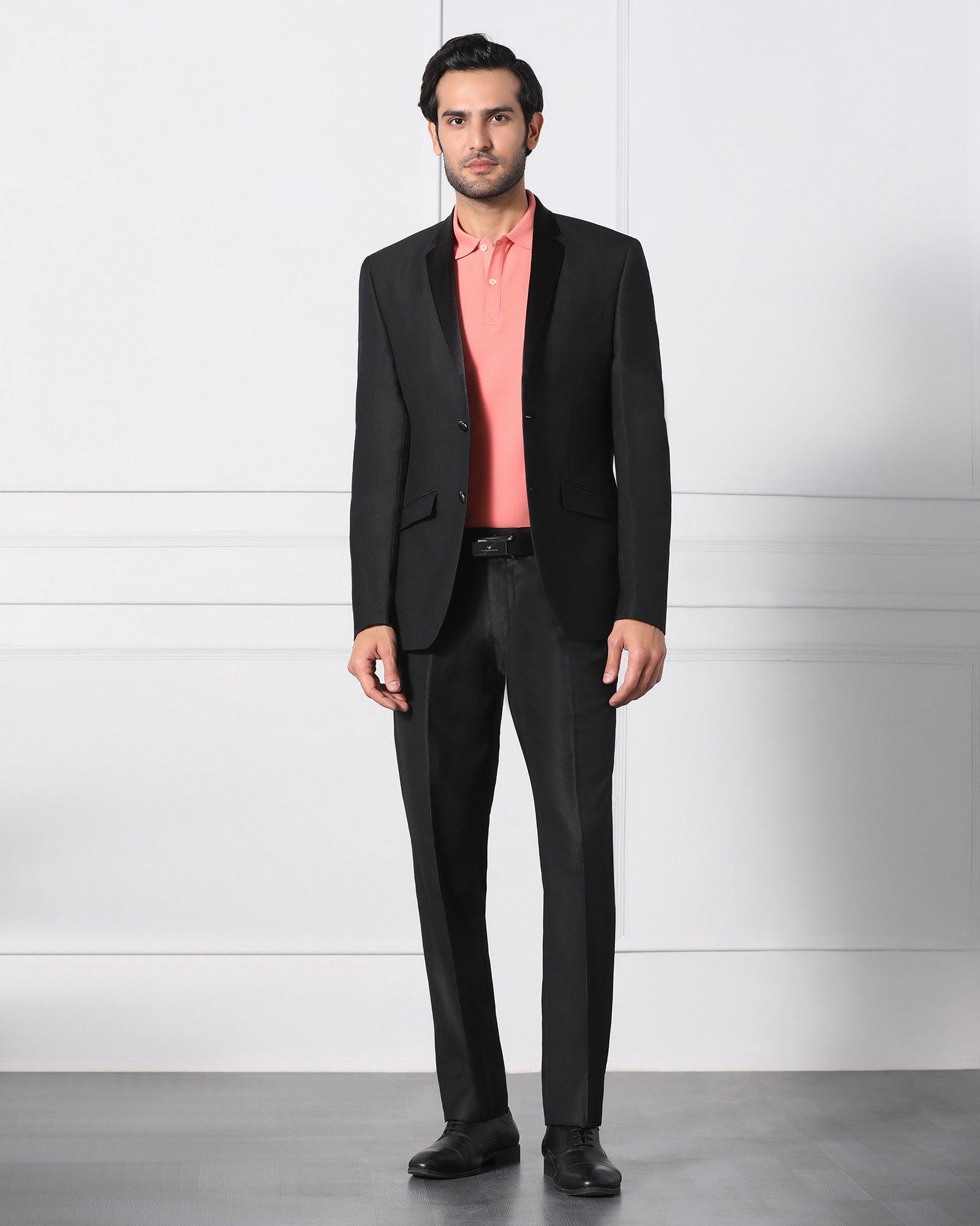 Must Haves Three Piece Black Solid Formal Suit - Jaydon - Blackberrys