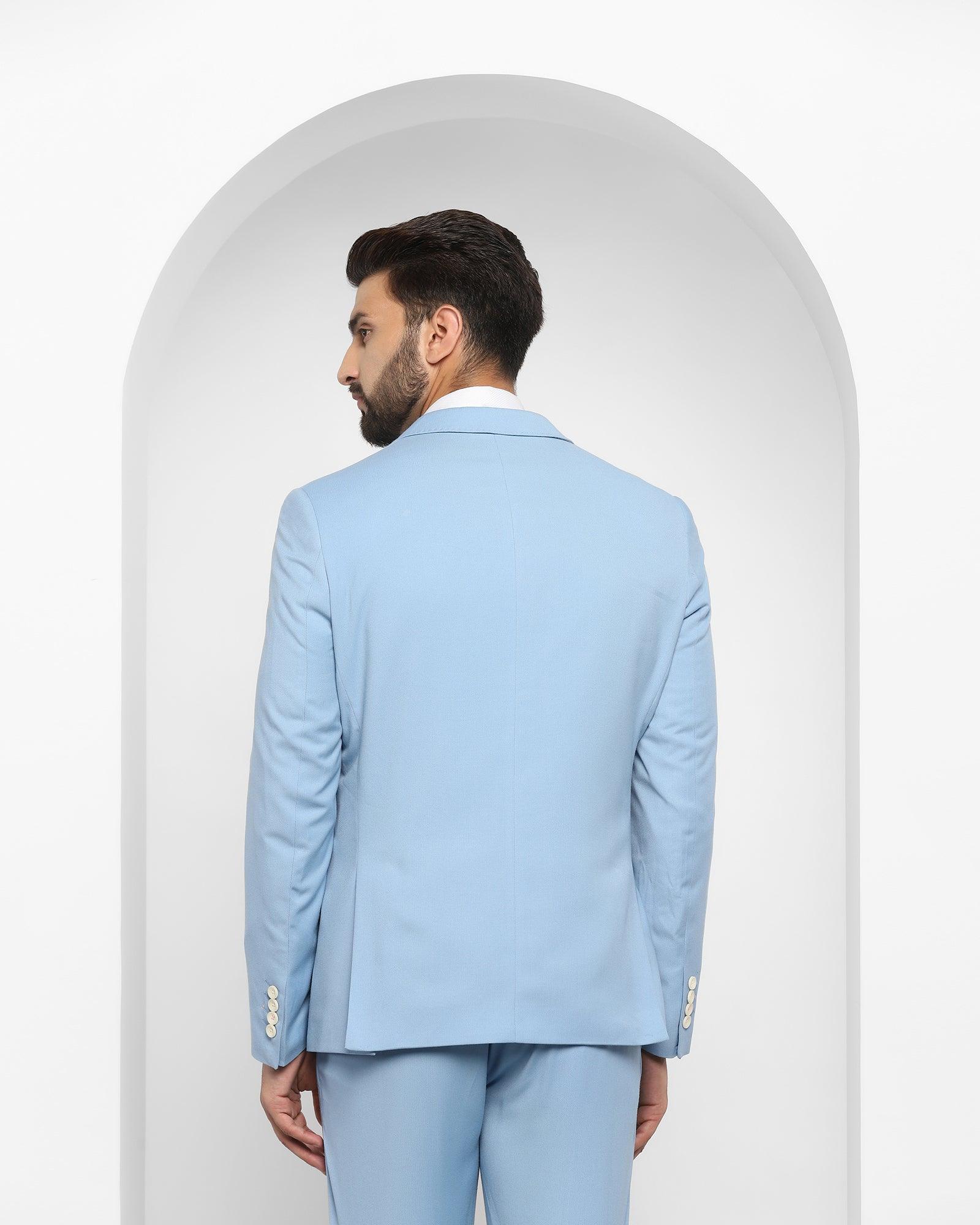 Solid 3 Pcs Suit In Blue (Oleto) - Blackberrys