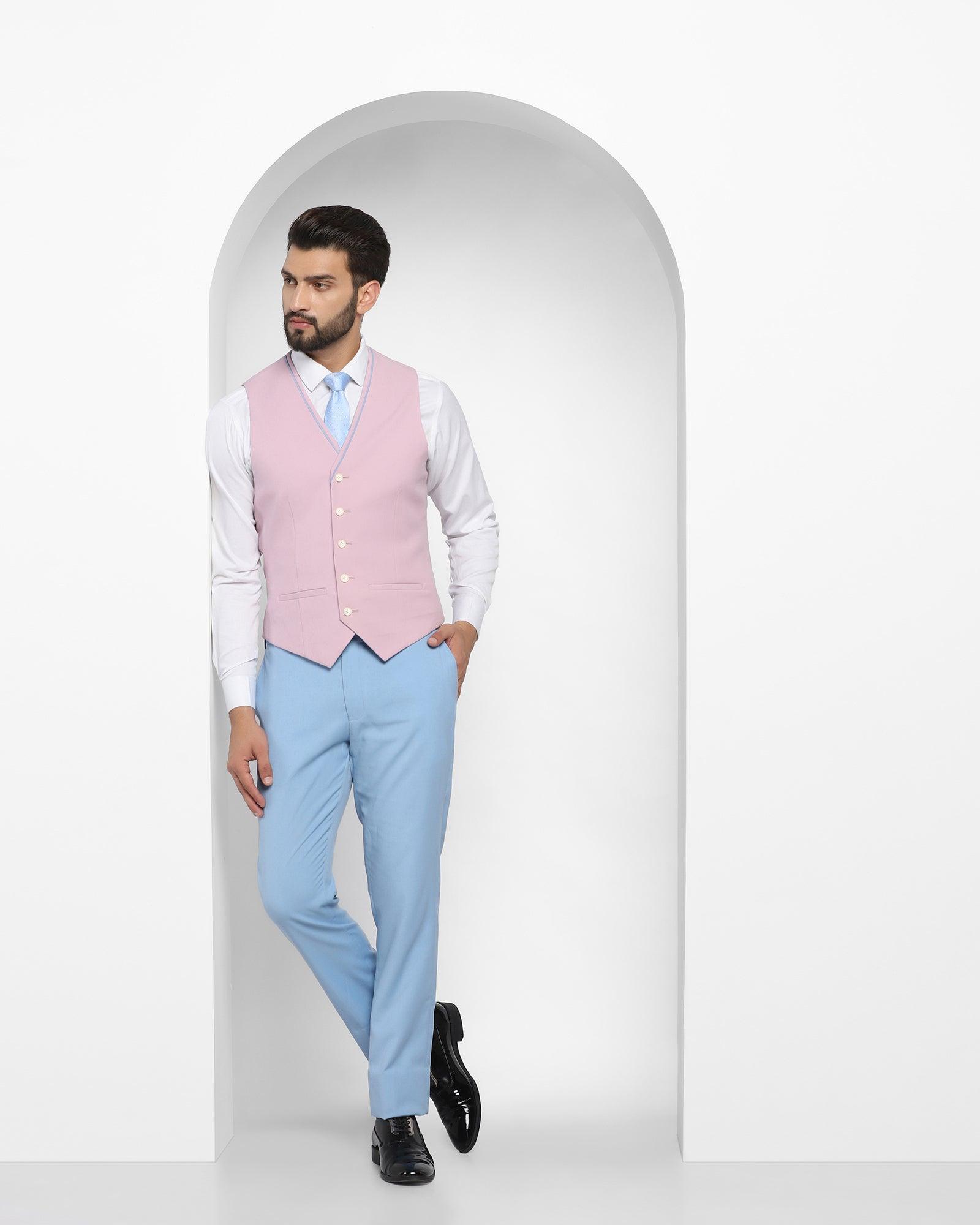 Solid 3 Pcs Suit In Blue (Oleto) - Blackberrys