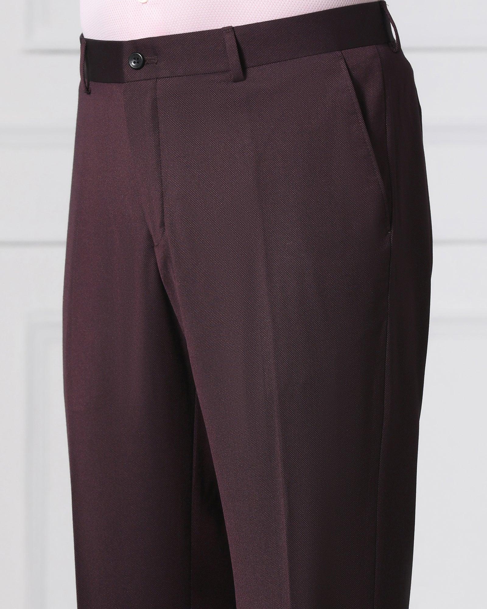 Must Haves Three Piece Darkk Wine Solid Formal Suit - Jaguar - Blackberrys