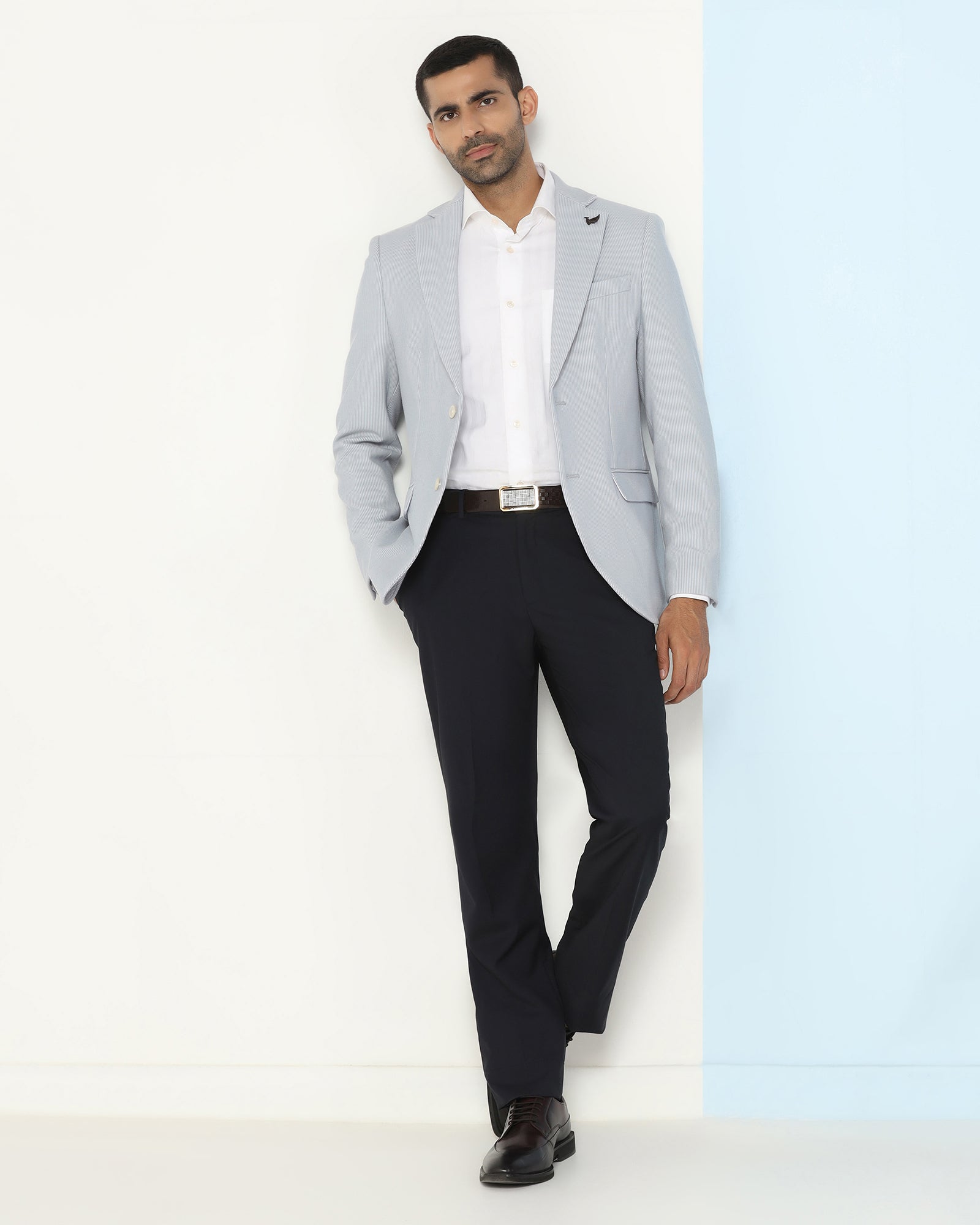 Airforce Blue Stripe Blazer - Ciroc