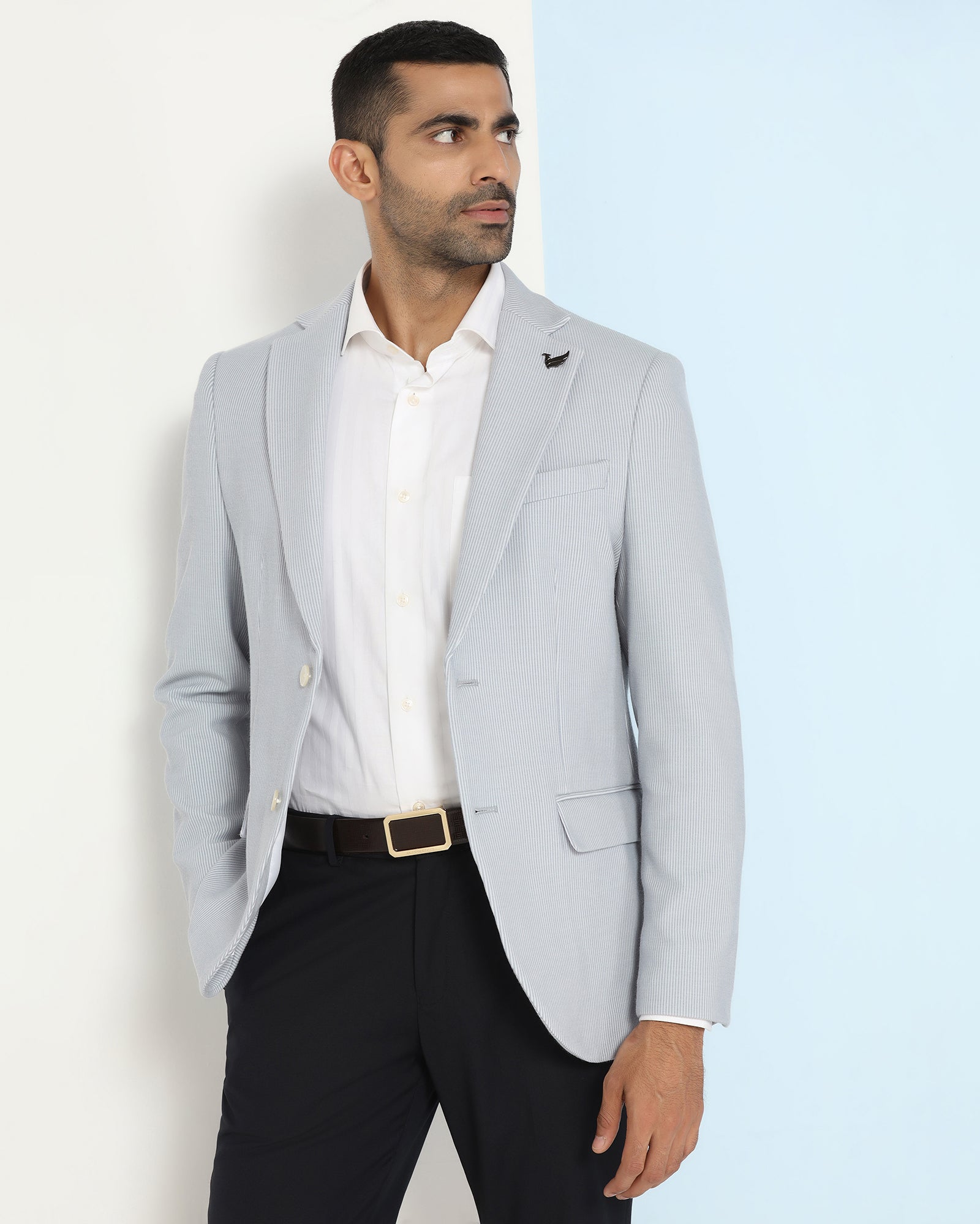 Airforce Blue Stripe Blazer - Ciroc