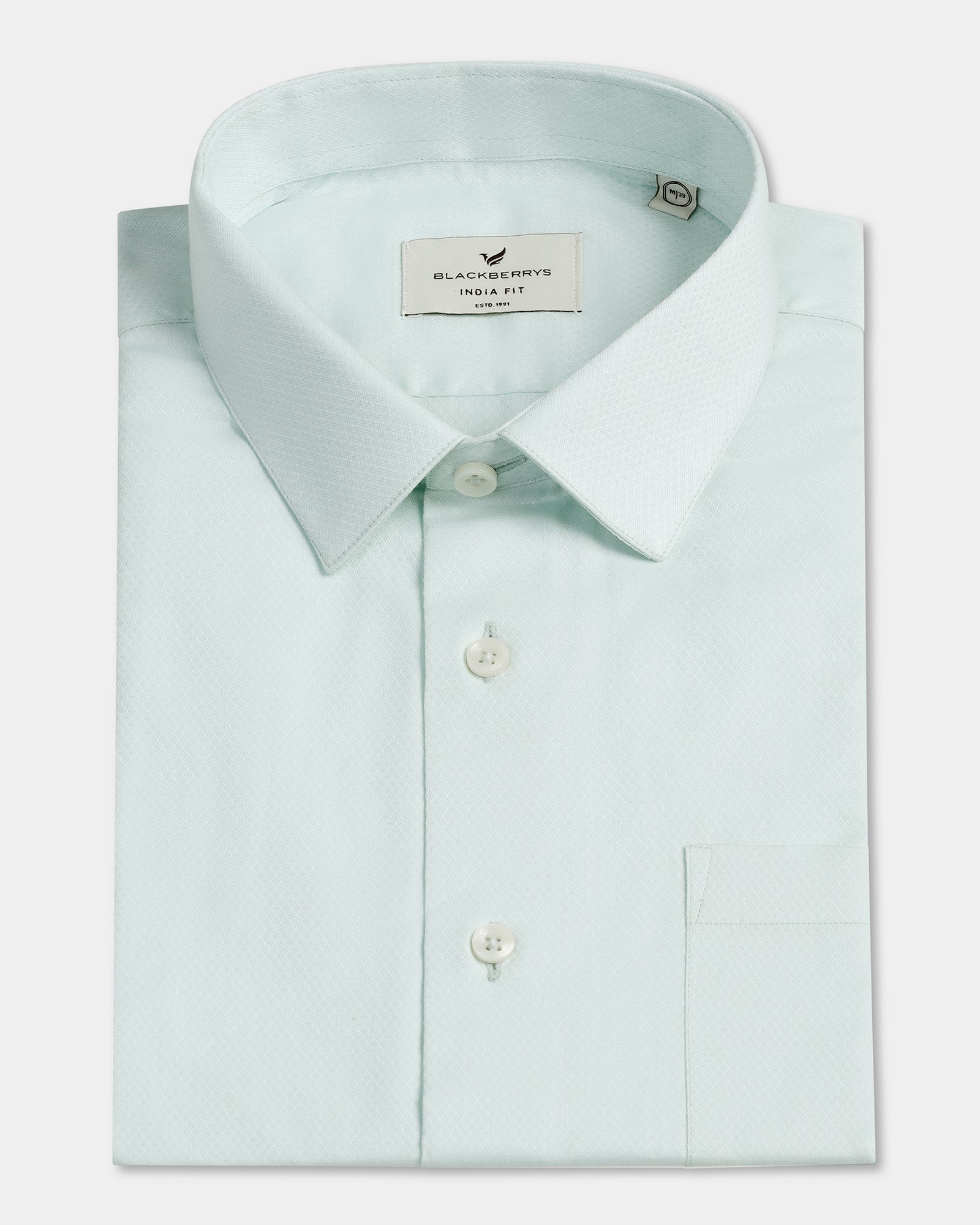 Aqua Half Sleeve Textured Shirt - Ryan