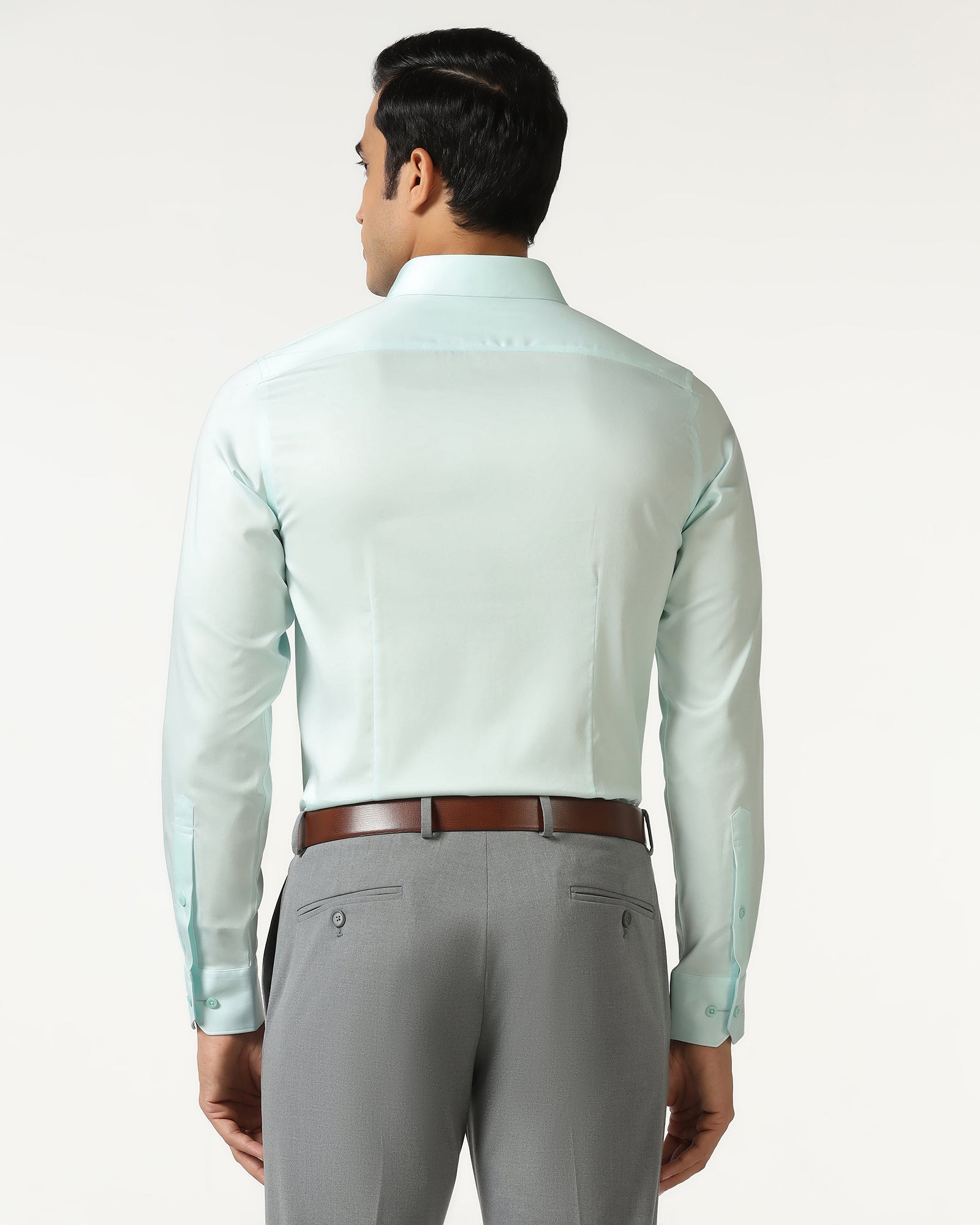 Aqua Non Iron Solid Shirt - Sailor