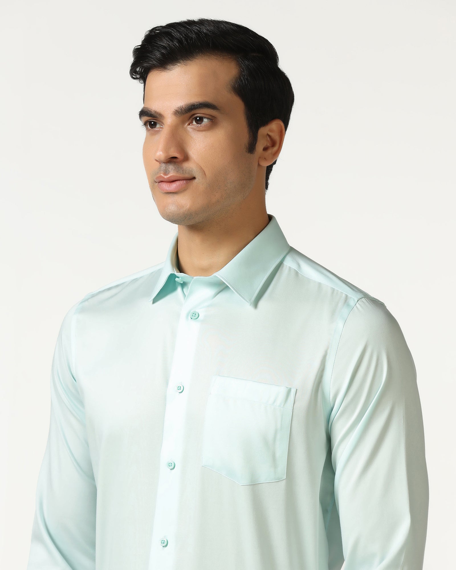 Aqua Non Iron Solid Shirt - Sailor