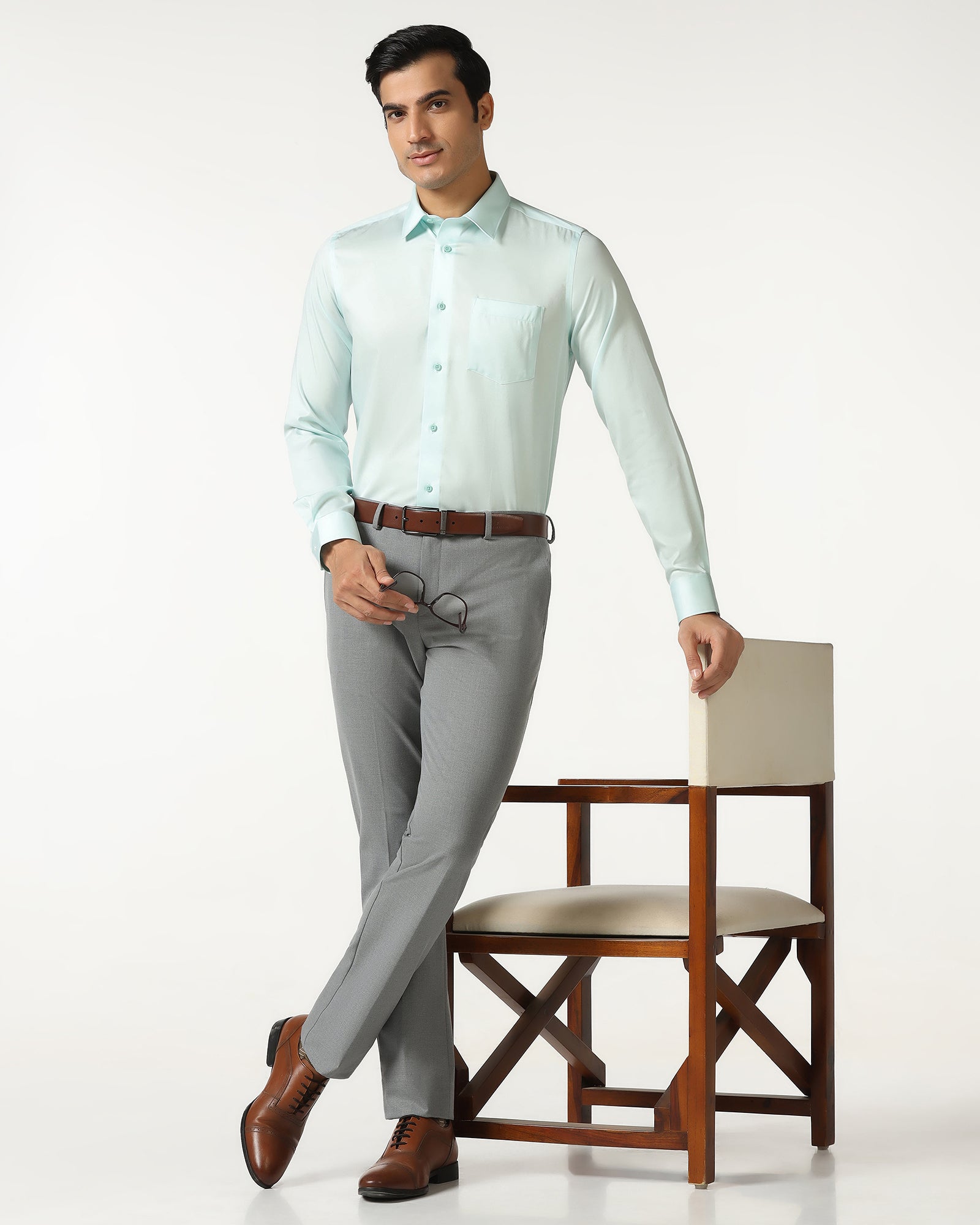 Must Haves Formal Aqua Solid Shirt - Sailor - Blackberrys