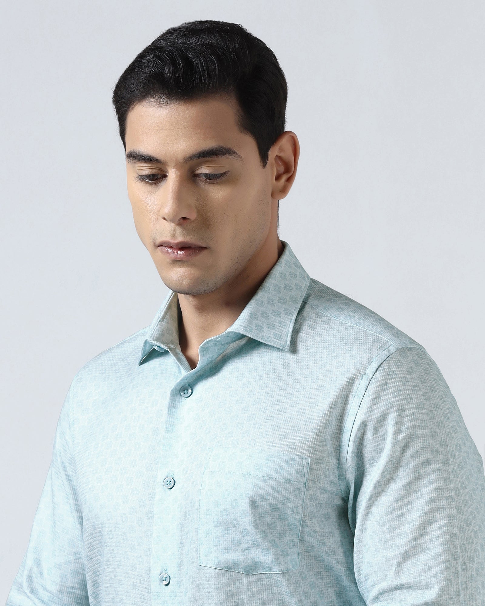 Aqua Printed Shirt - Dunzo