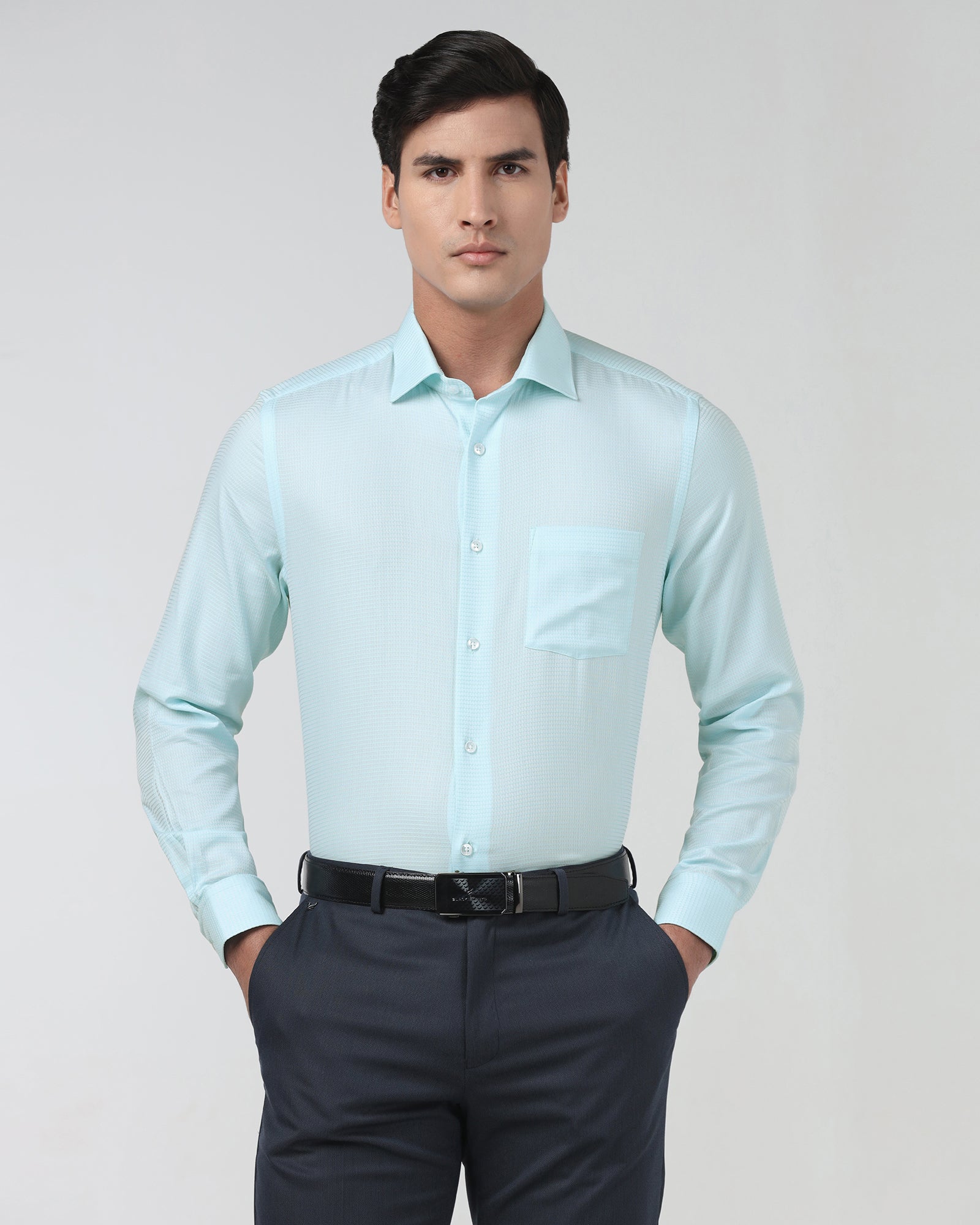 Aqua Textured Shirt - Brice