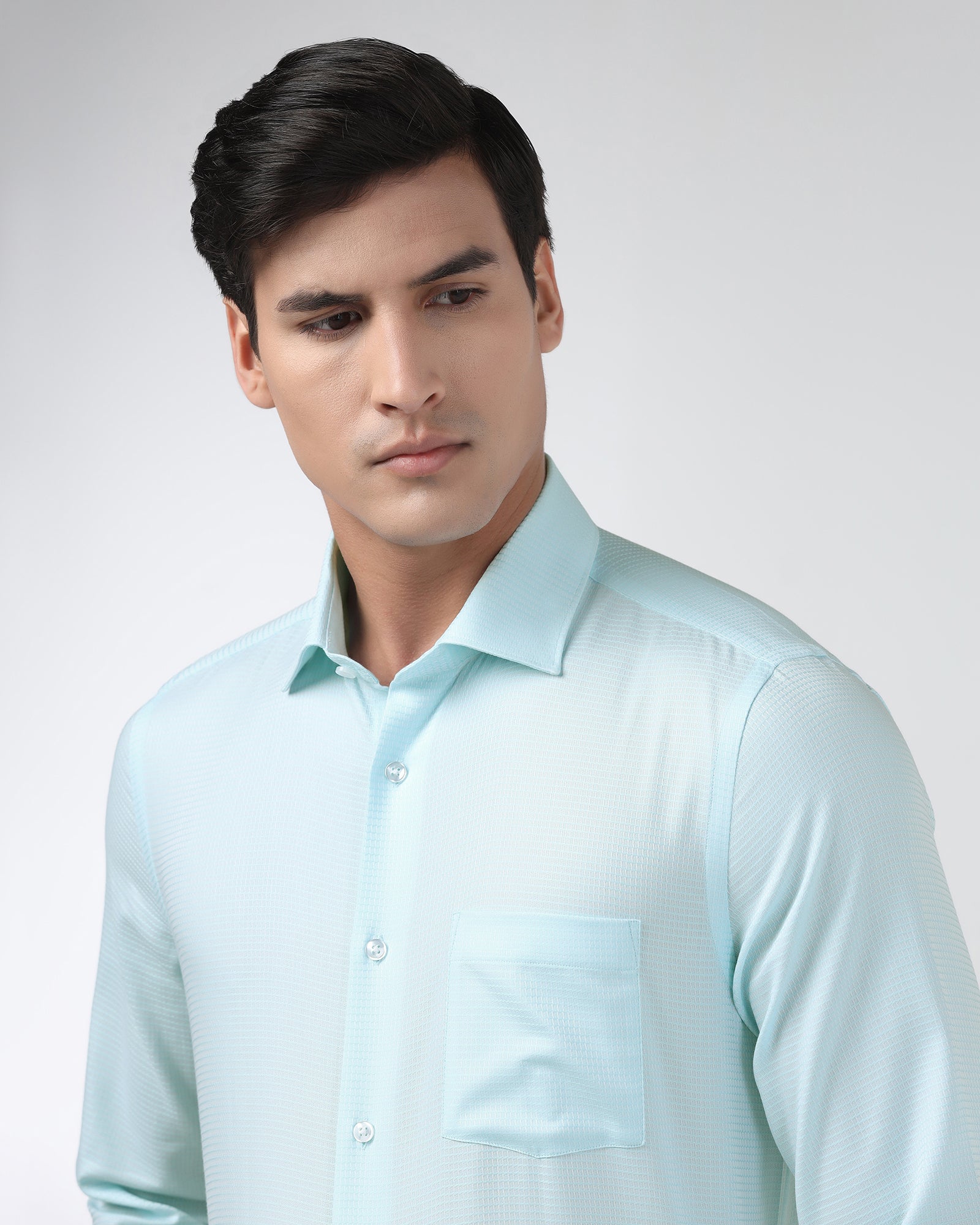 Aqua Textured Shirt - Brice