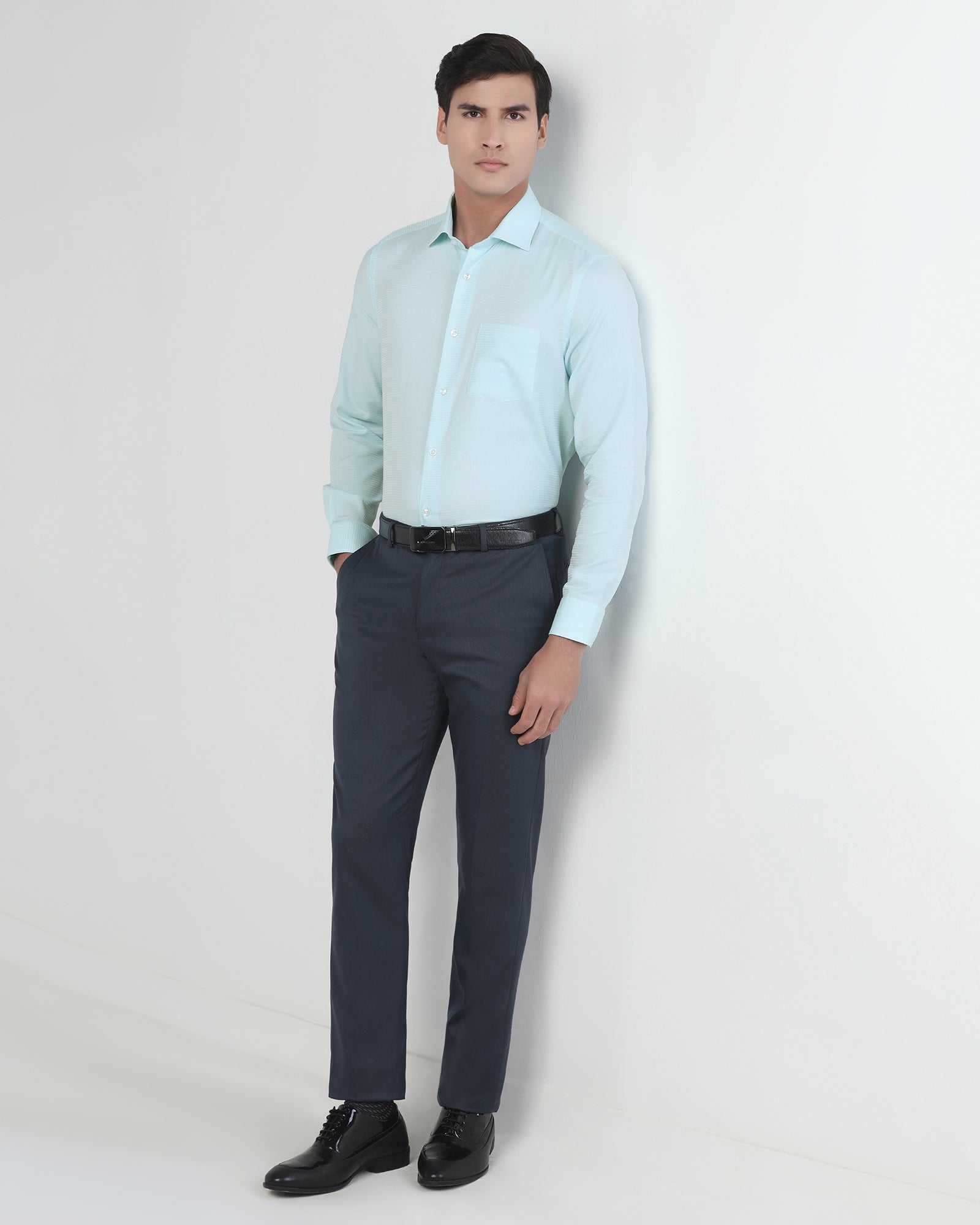 Aqua Textured Shirt - Brice
