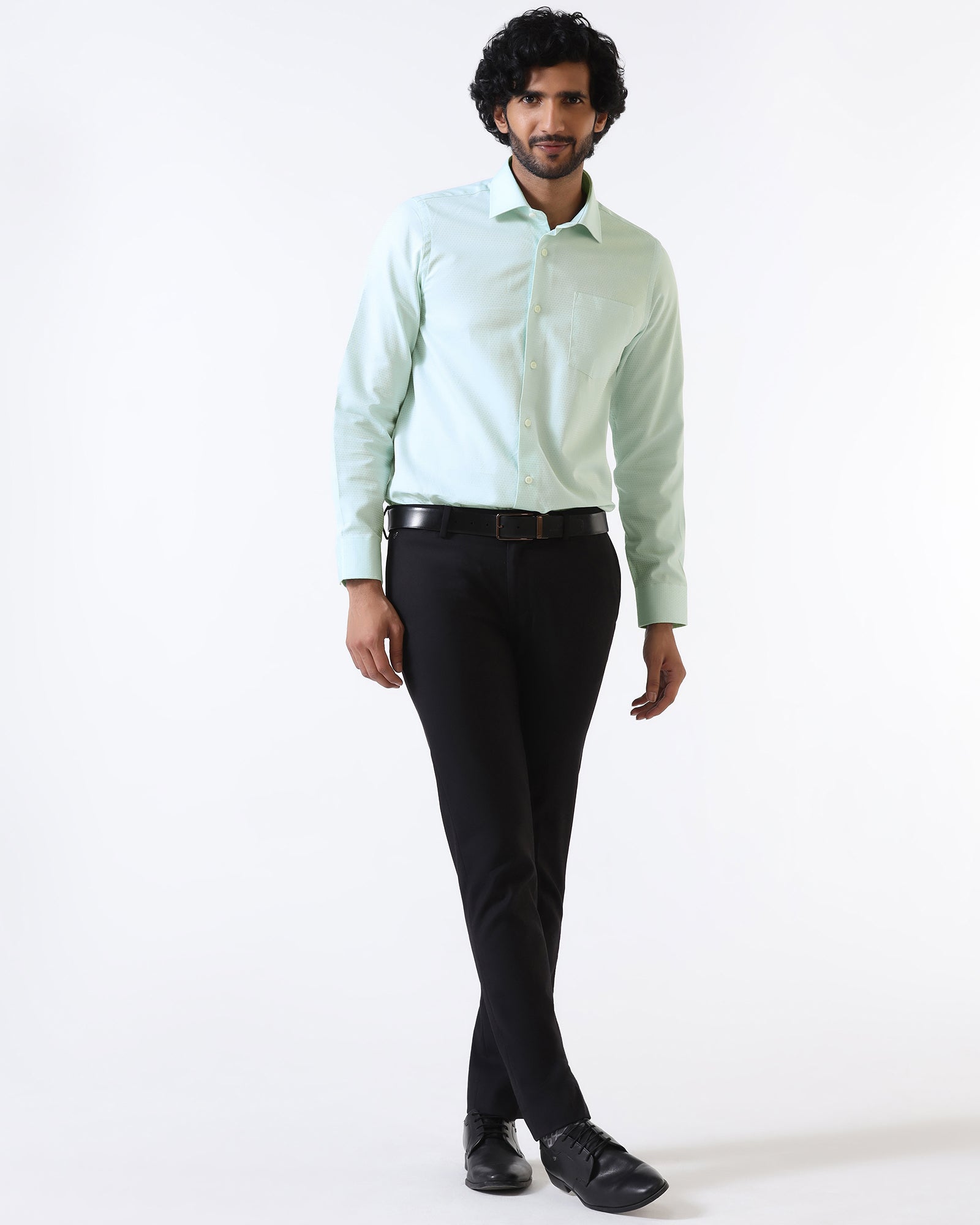 Aqua Textured Shirt - Random