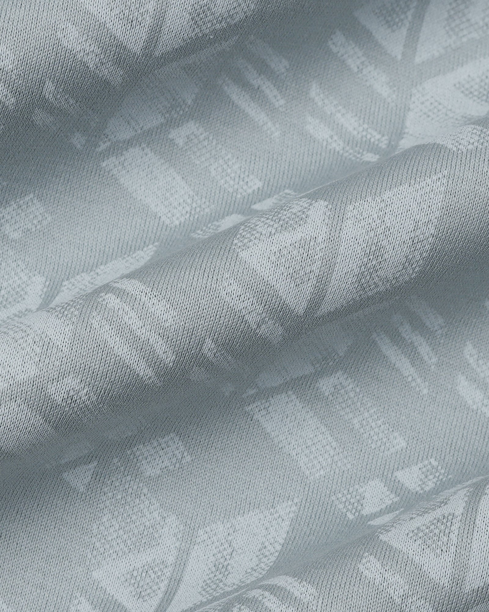 Ash Grey Printed Polo - Live