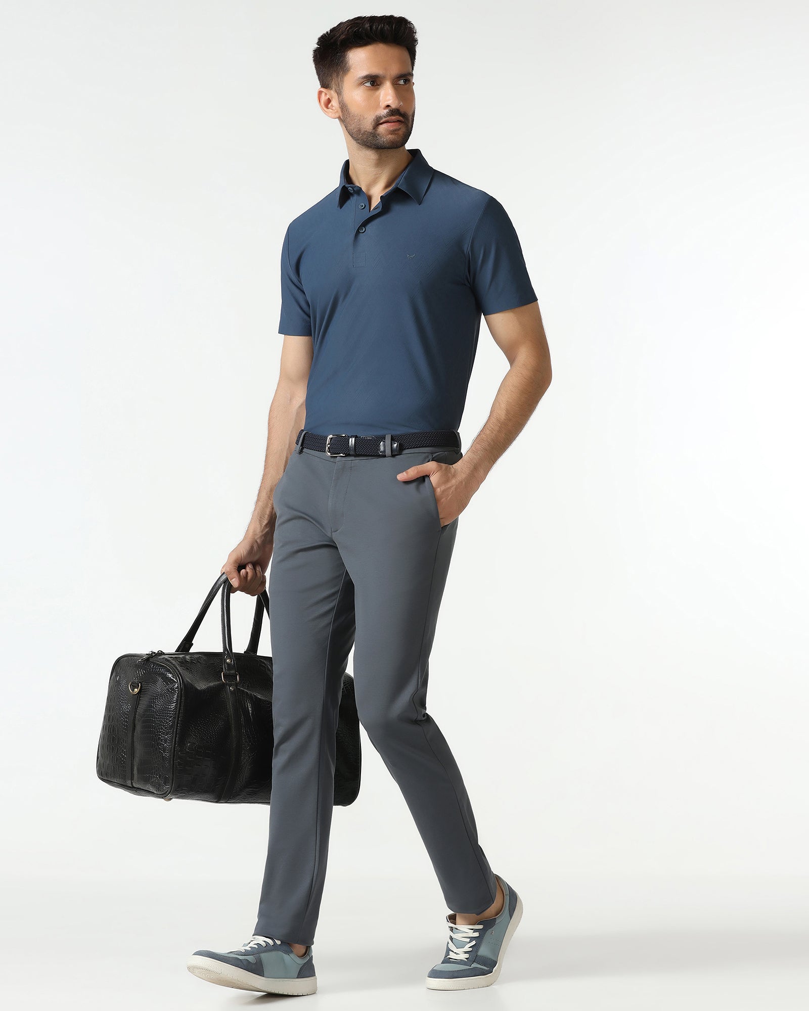 Ash Grey Techpro Solid Khakis - Ziea