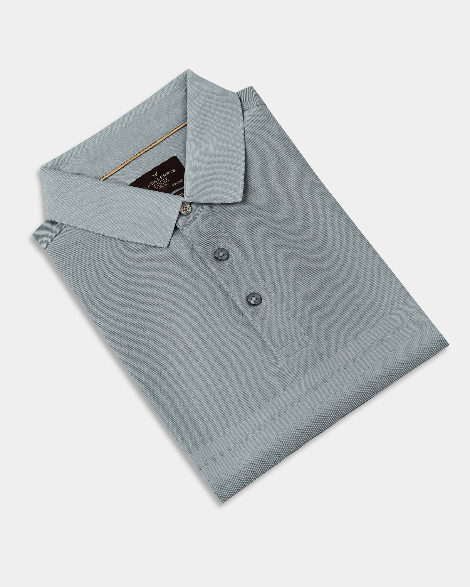 Ash Grey Textured Polo - Peek