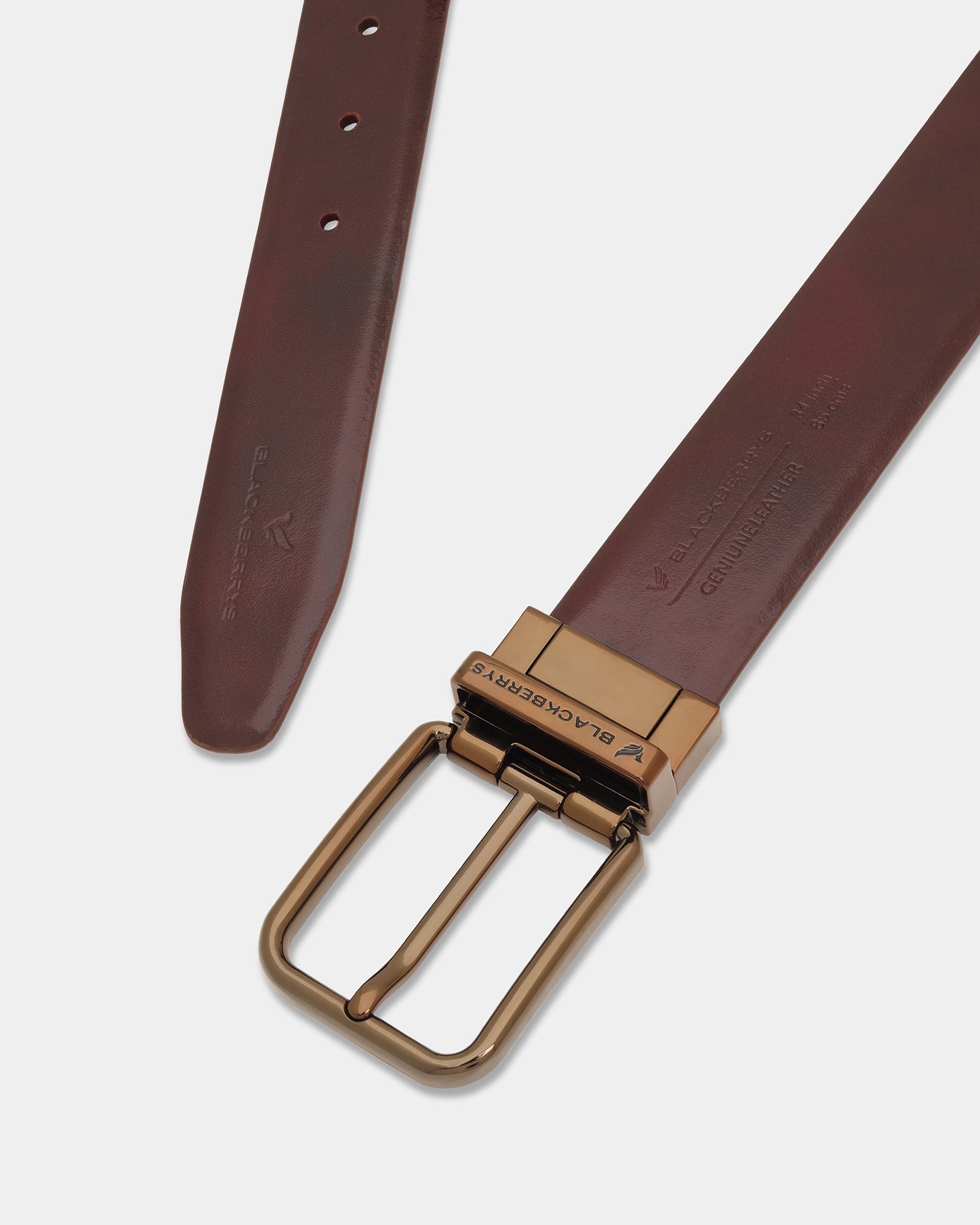 Brown & Burgundy Reversible Solid Belt - Wendelina