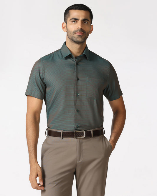 Beetle Half Sleeve Textured Shirt - Recite