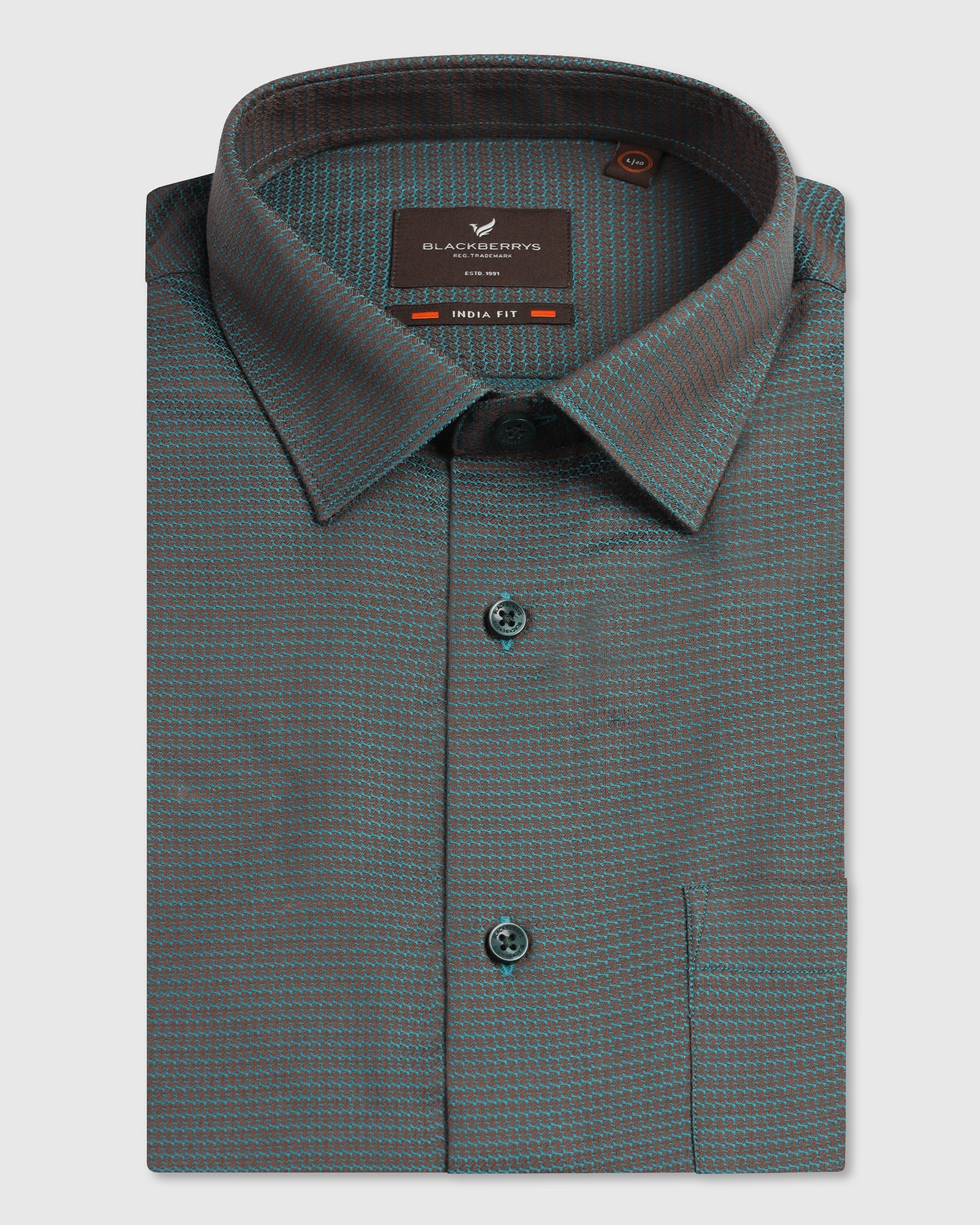 Beetle Half Sleeve Textured Shirt - Recite