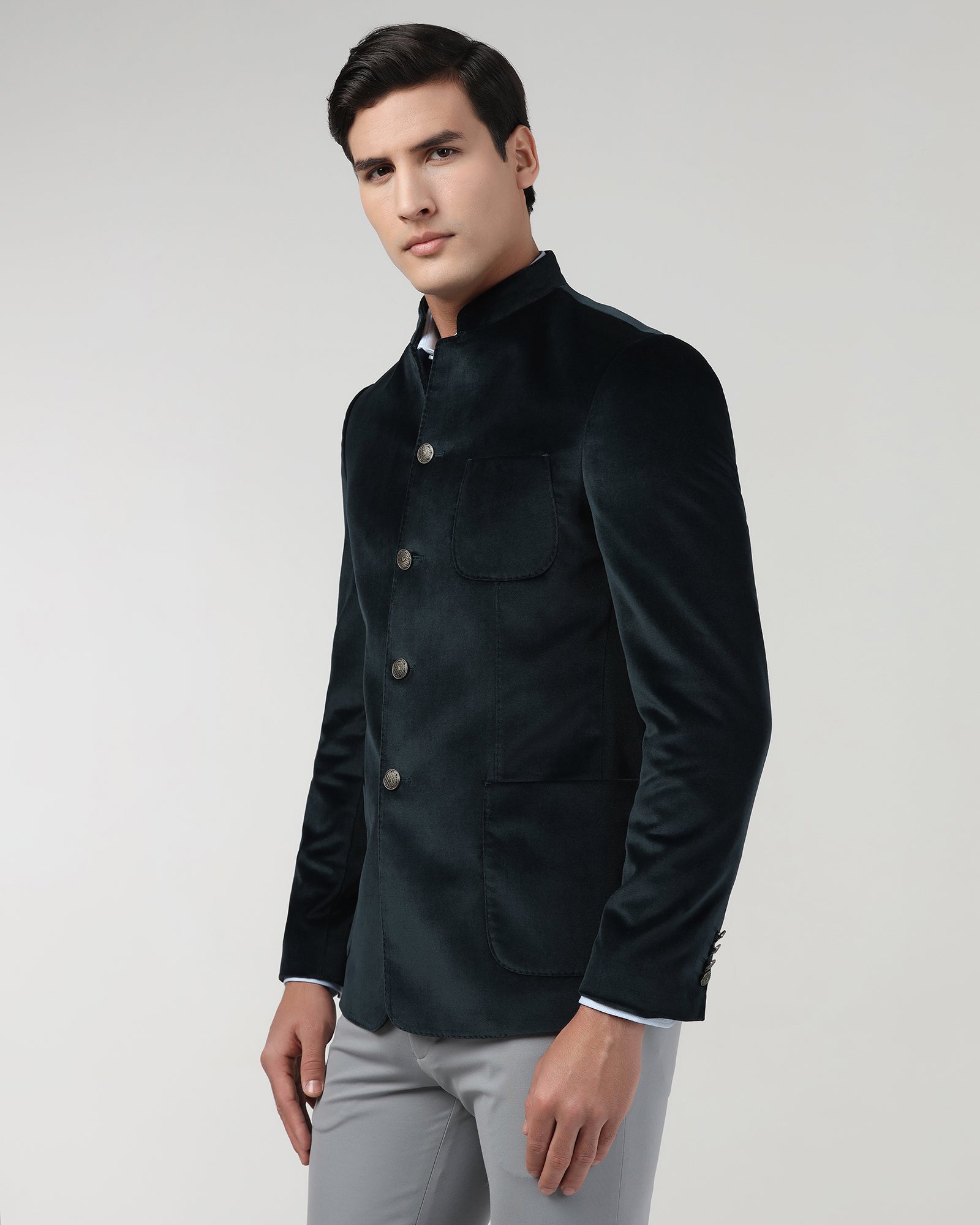 Beetle Solid Blazer - Malibu