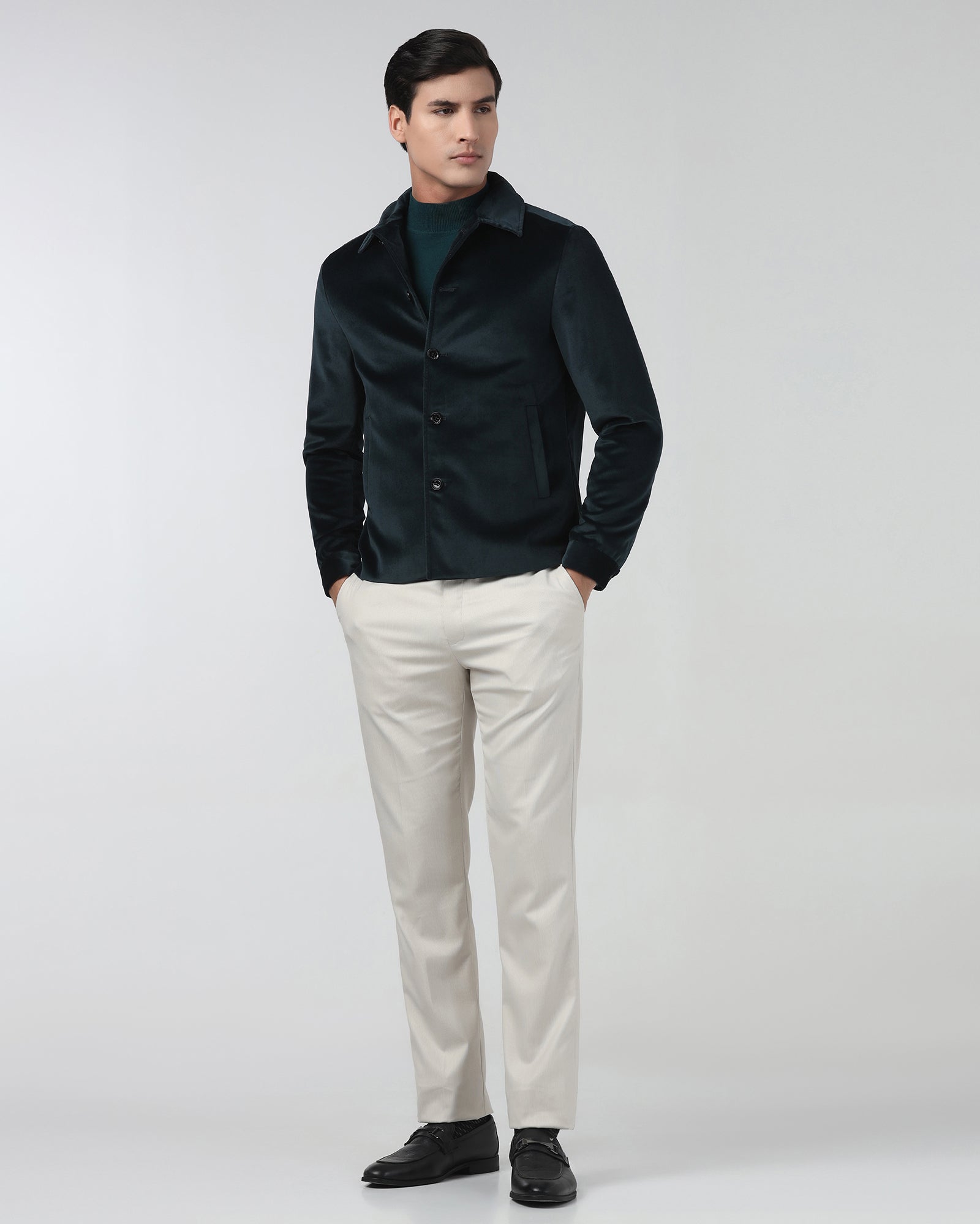 Beetle Solid Zipper Jacket - Haiku