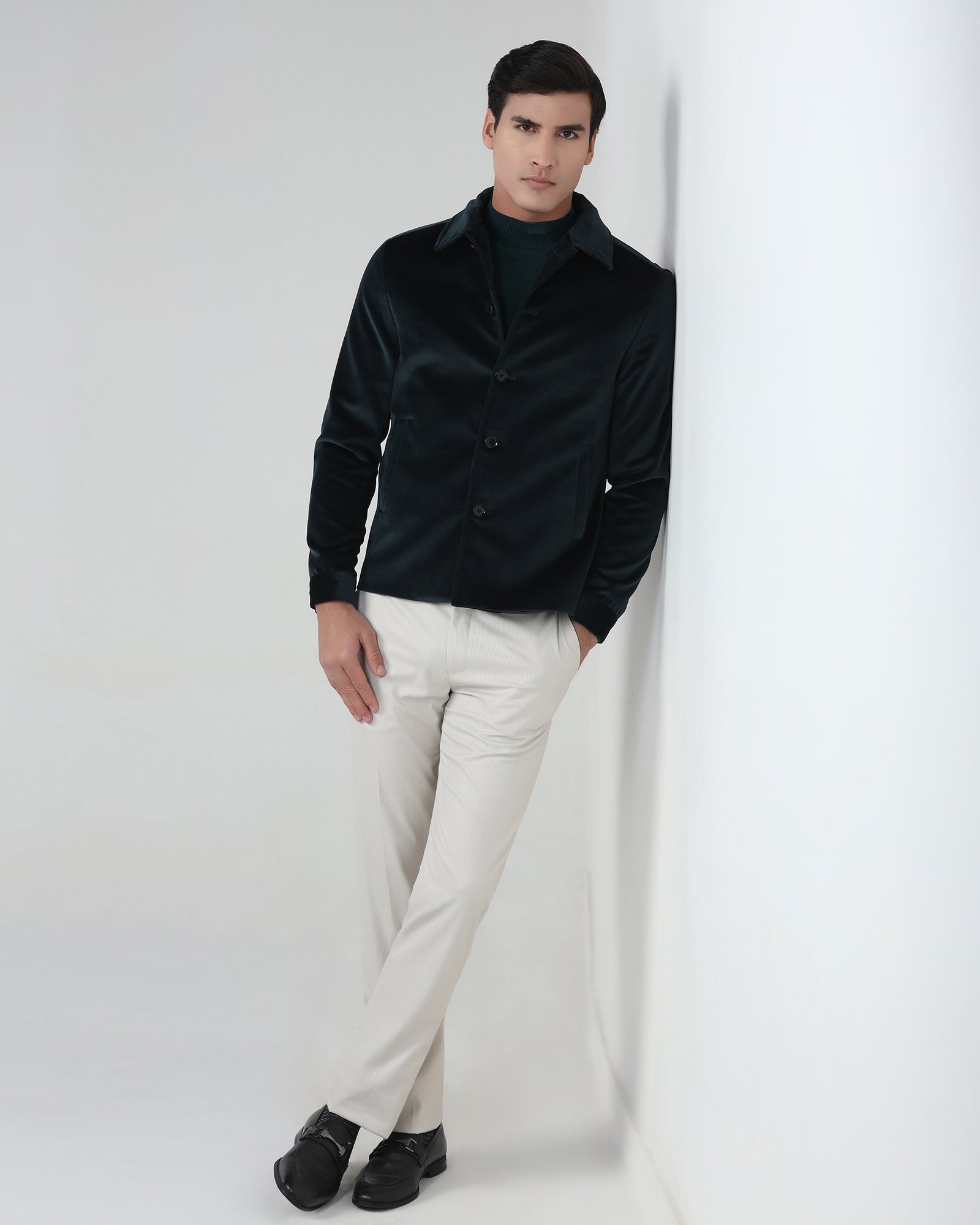 Beetle Solid Zipper Jacket - Haiku