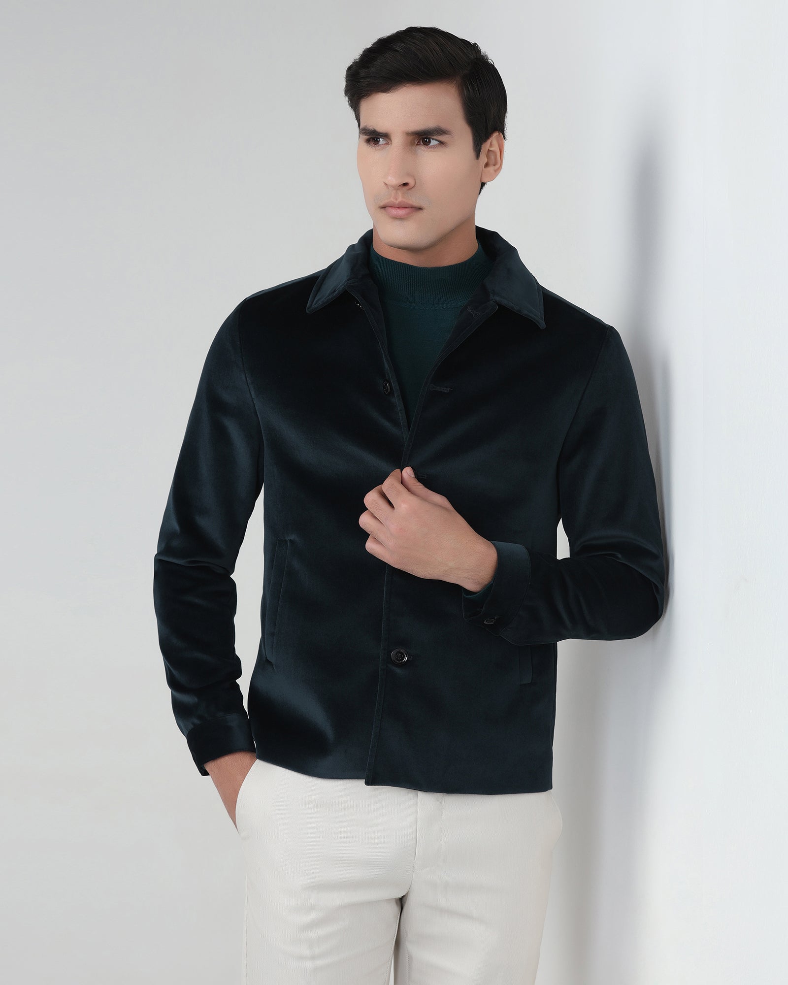 Beetle Solid Zipper Jacket - Haiku