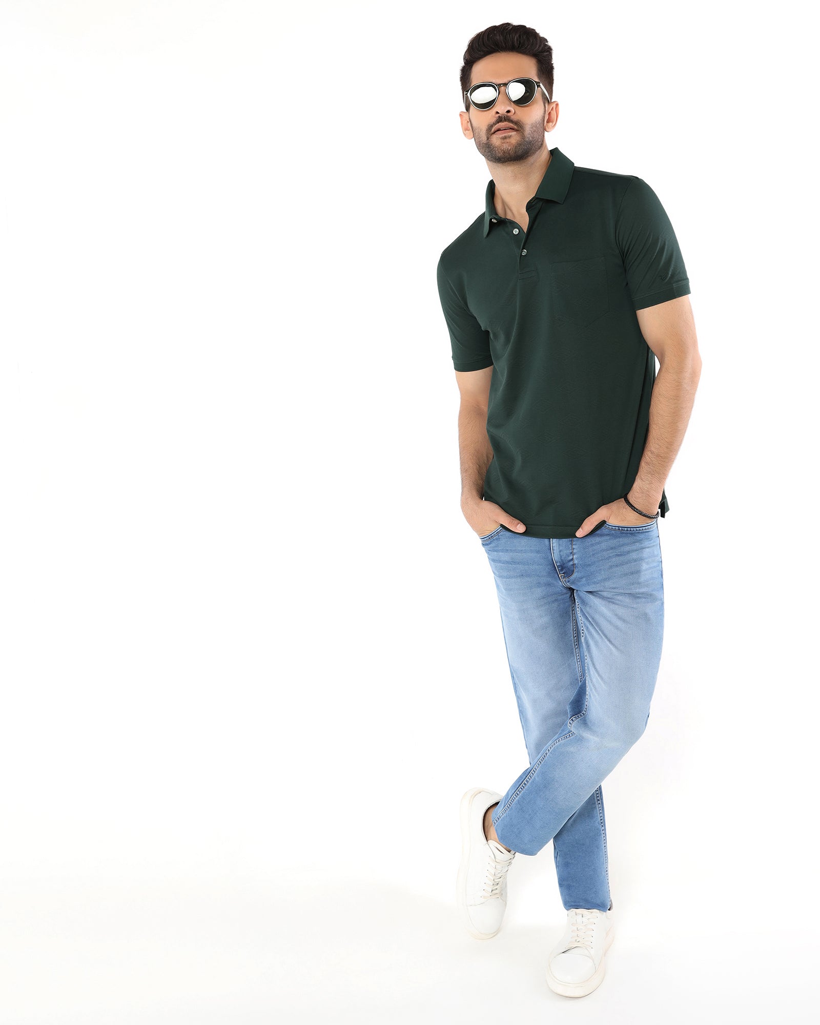 Beetle Textured Polo - Wayne