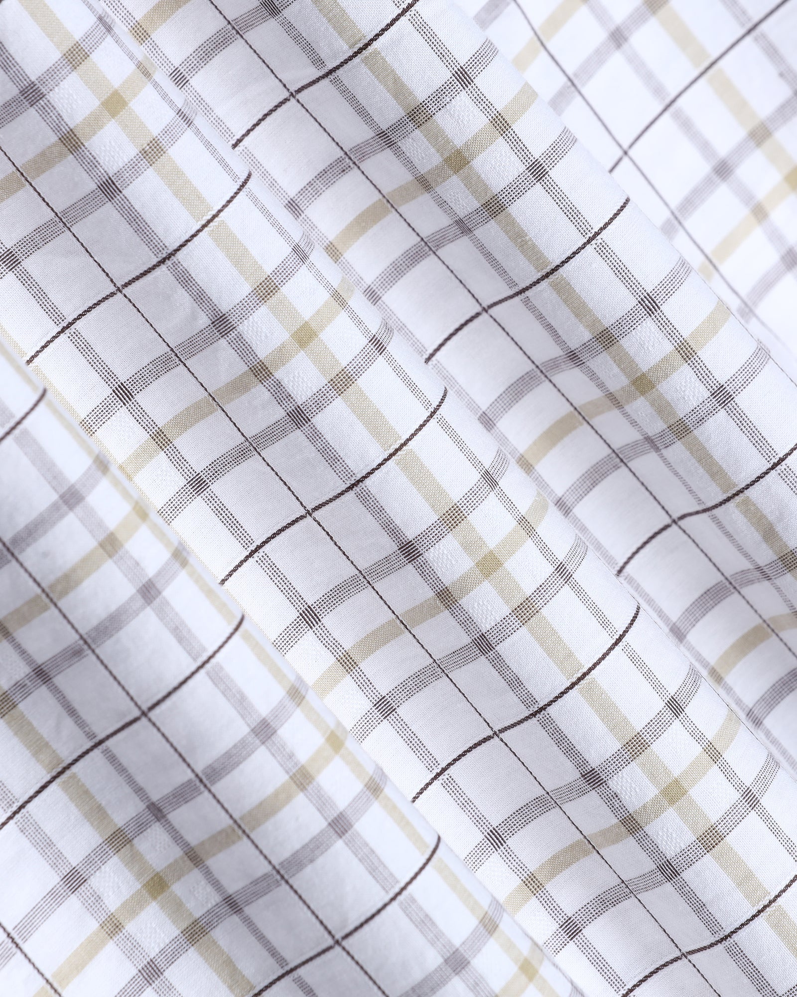 Beige Check Shirt - Flintor