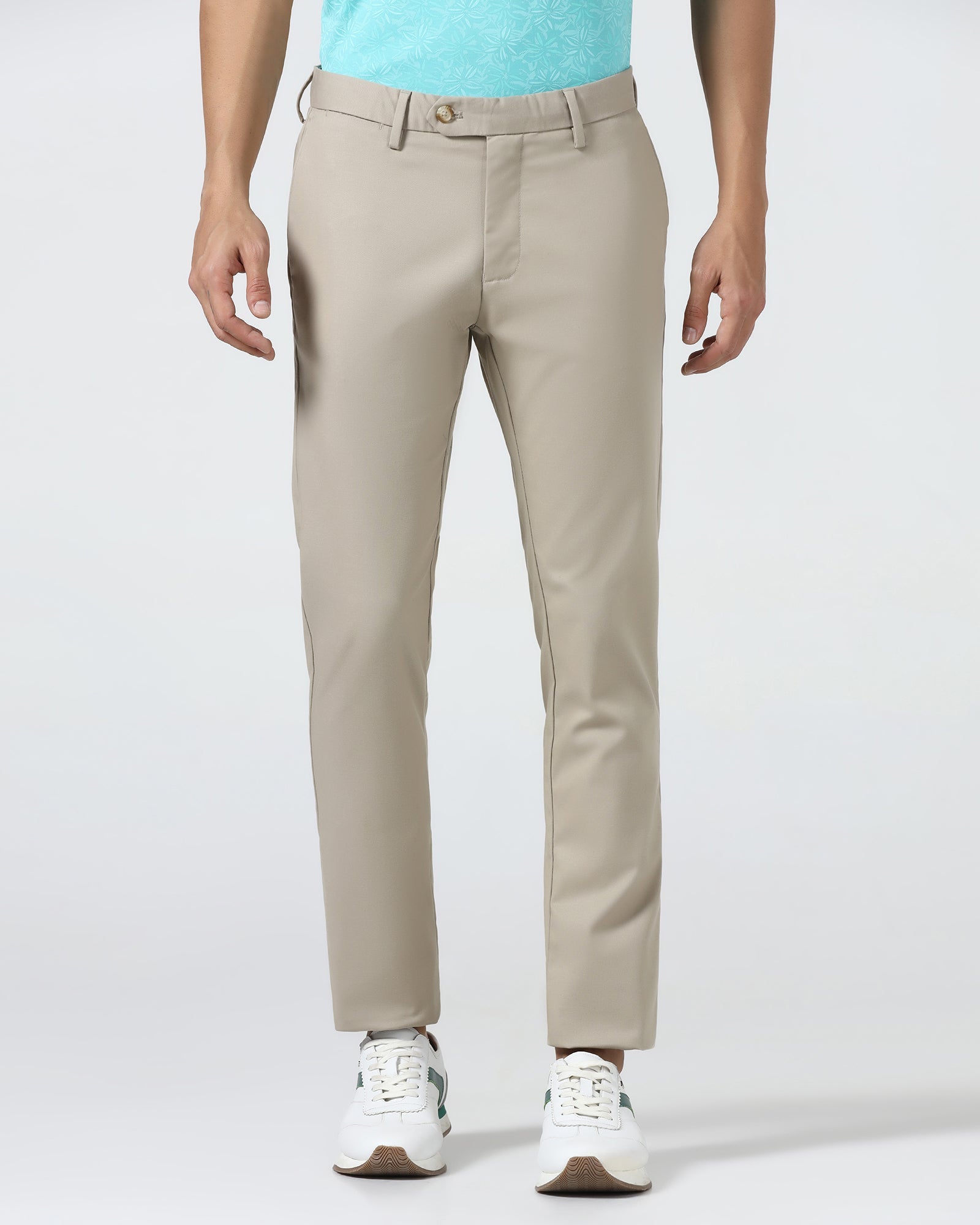 Beige Non Iron Solid Khakis - Tigris