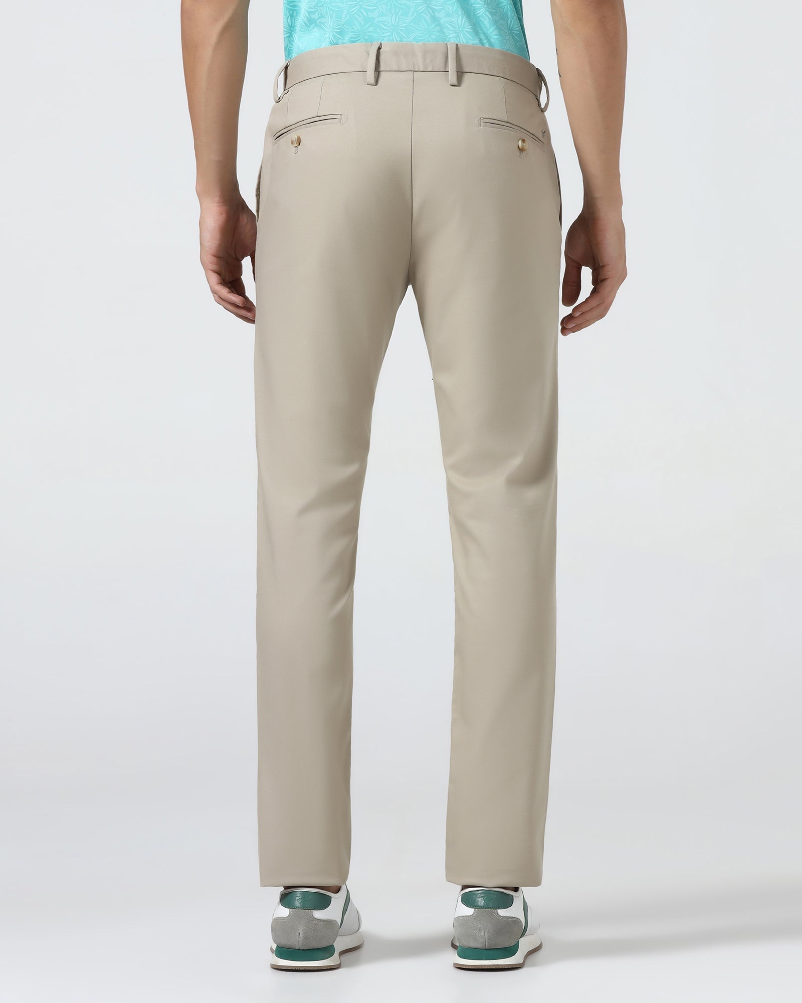 Beige Non Iron Solid Khakis - Tigris