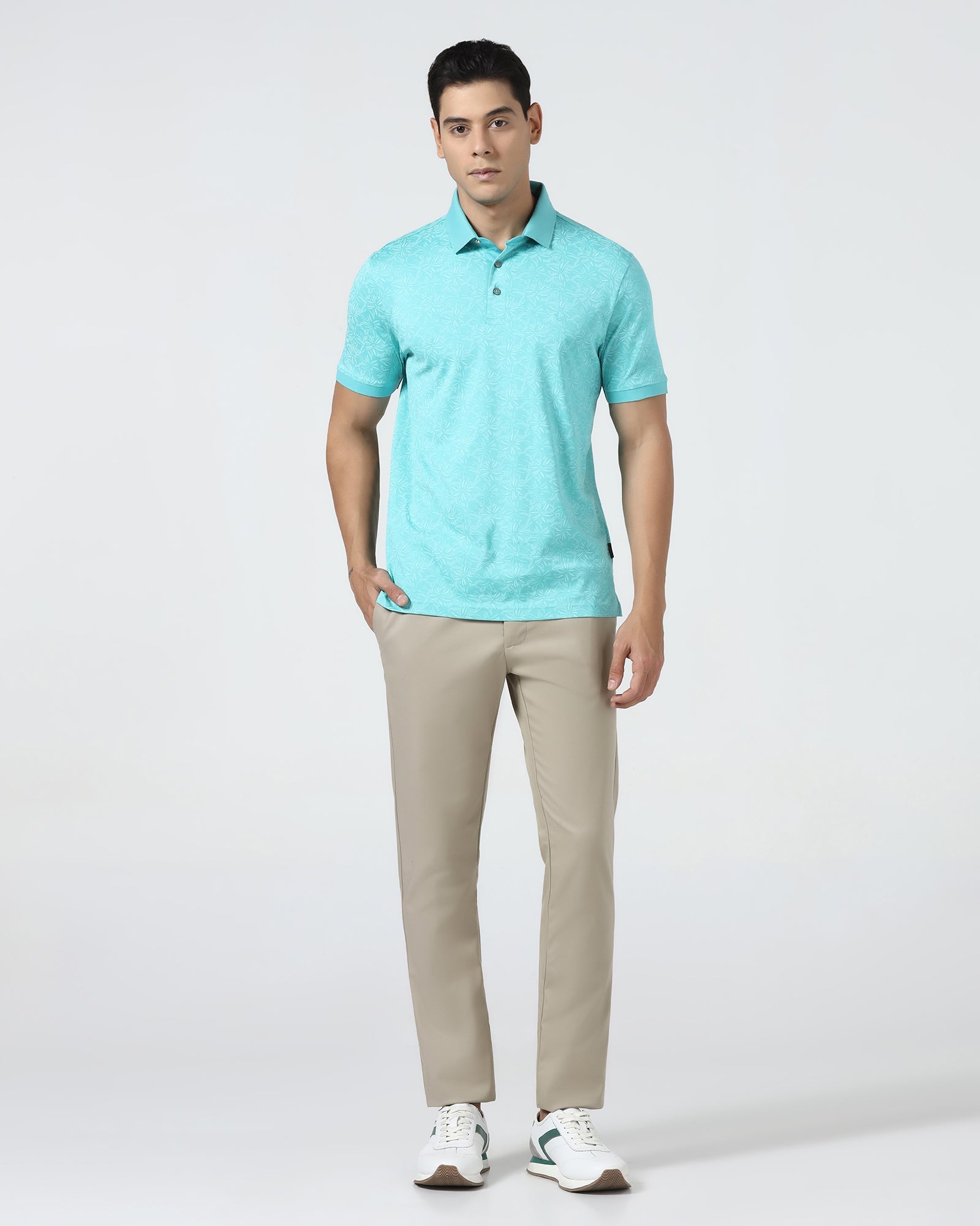 Beige Non Iron Solid Khakis - Tigris