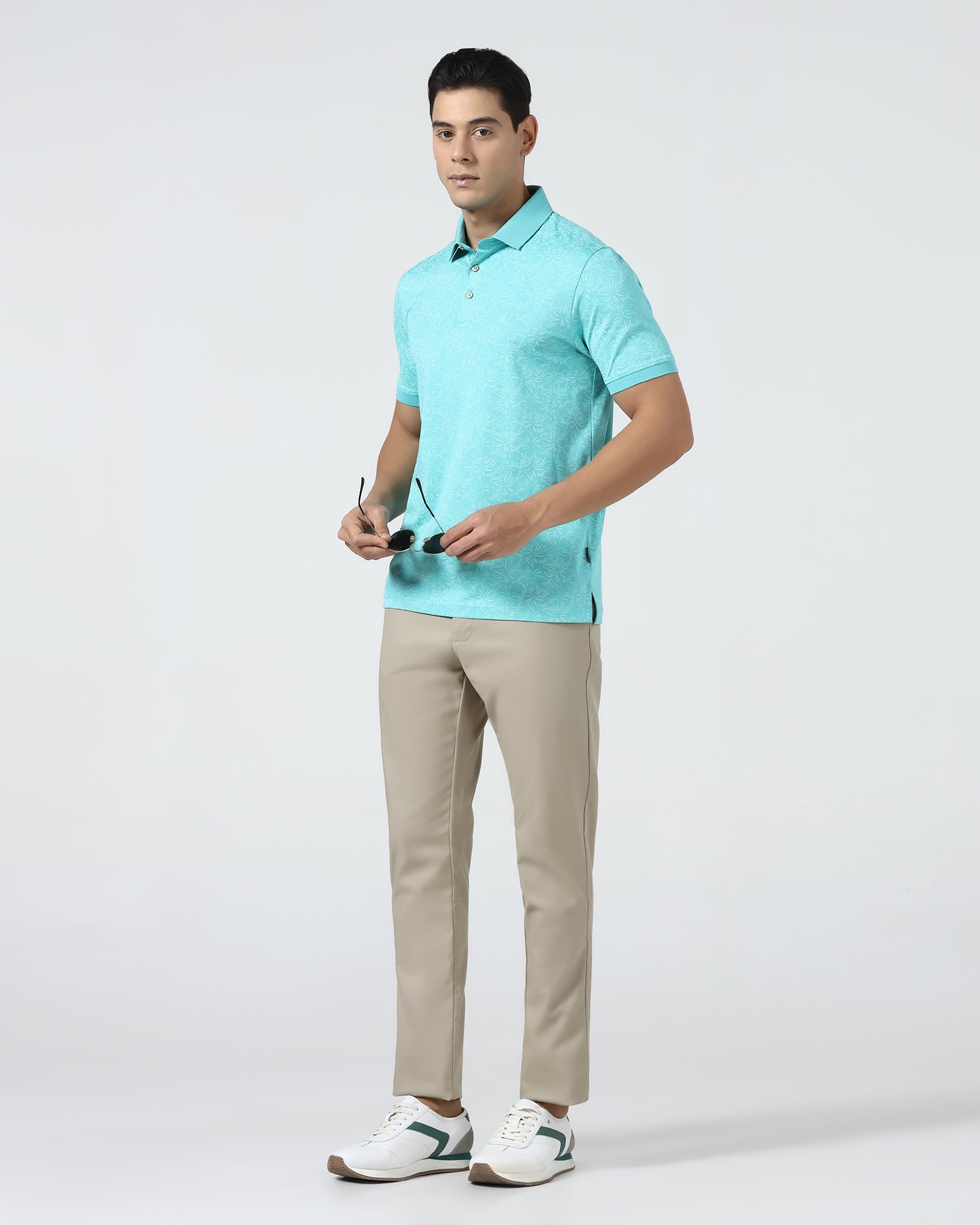 Beige Non Iron Solid Khakis - Tigris