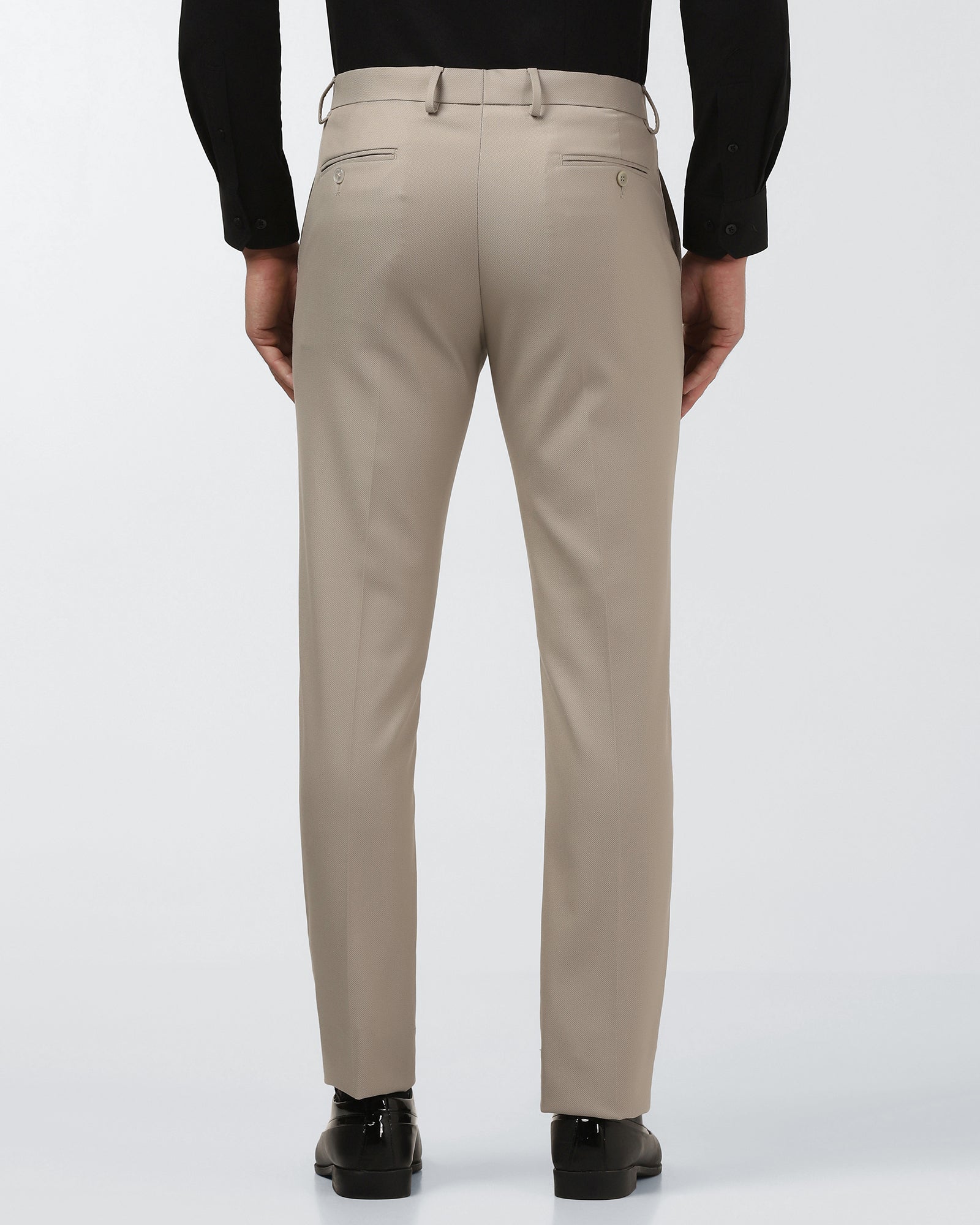 Beige Textured Trouser - Alan
