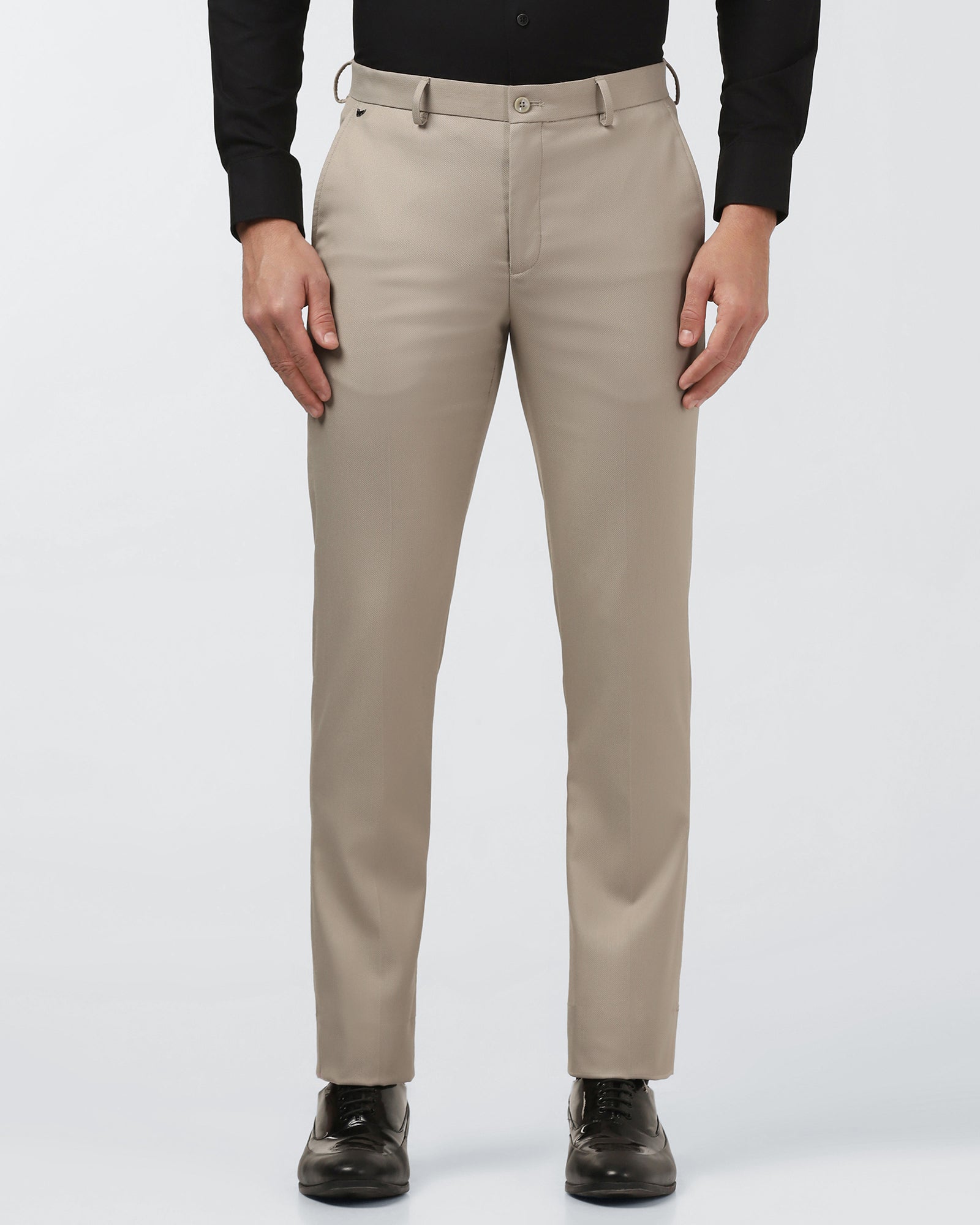 Beige Textured Trouser - Alan