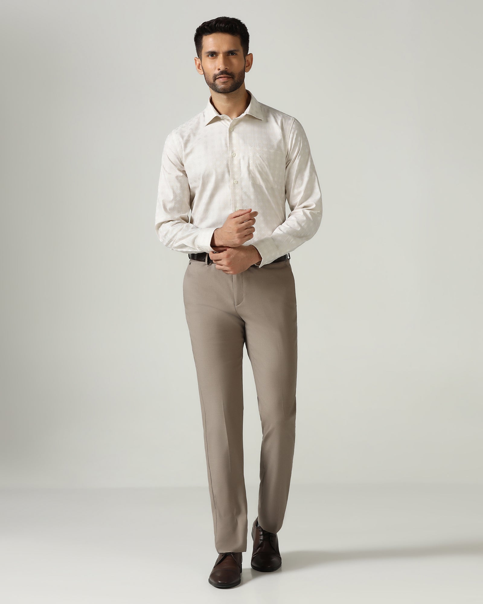 Beige Check Shirt - Fivel