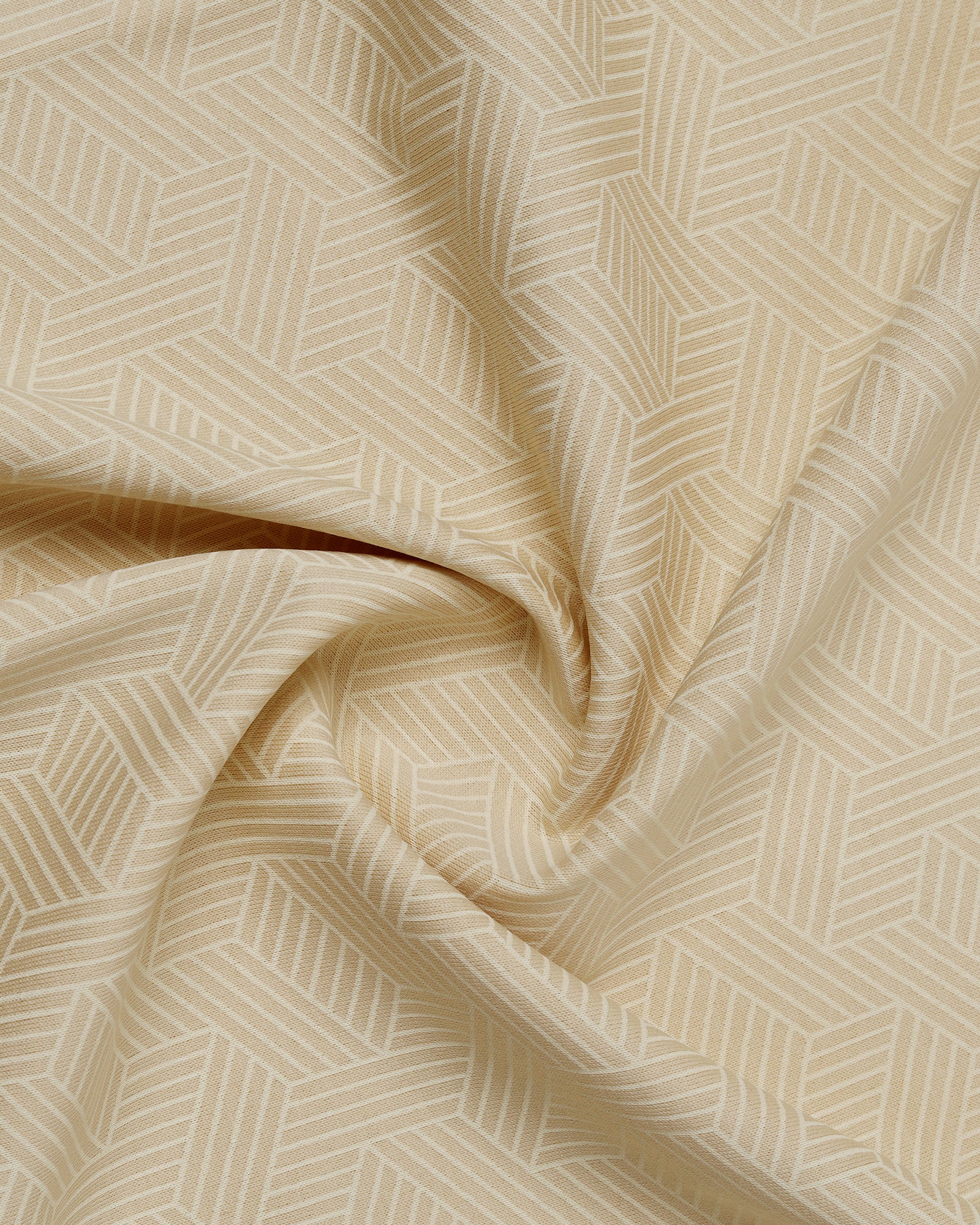 Beige Cream Printed Polo - Sign