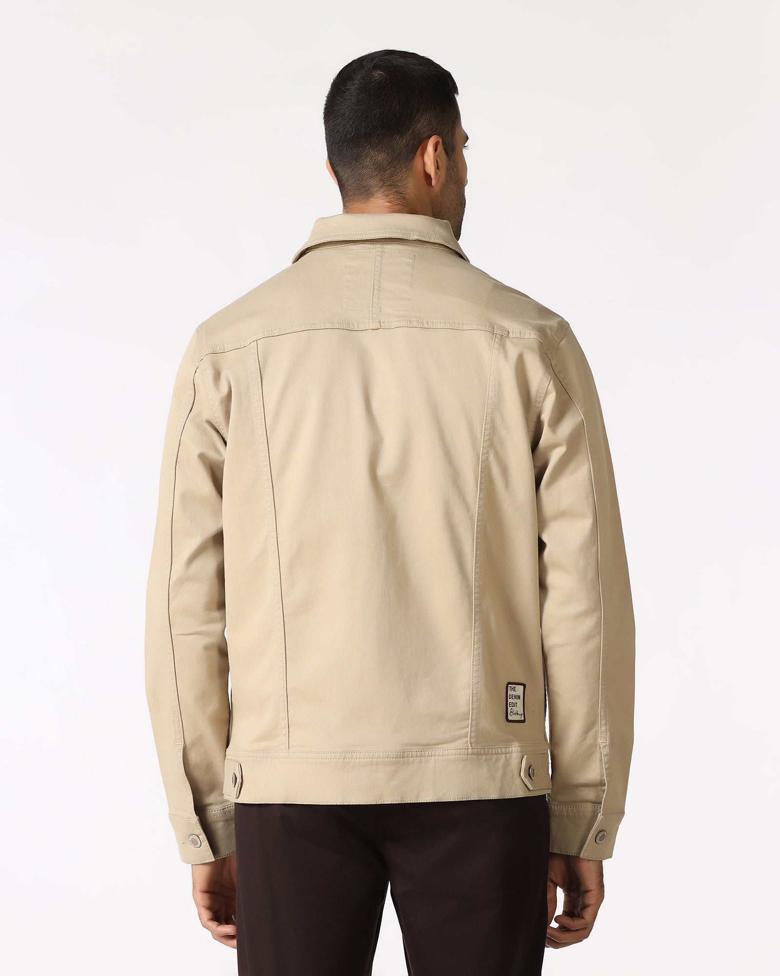 Beige Denim Trucker Jacket - Avila