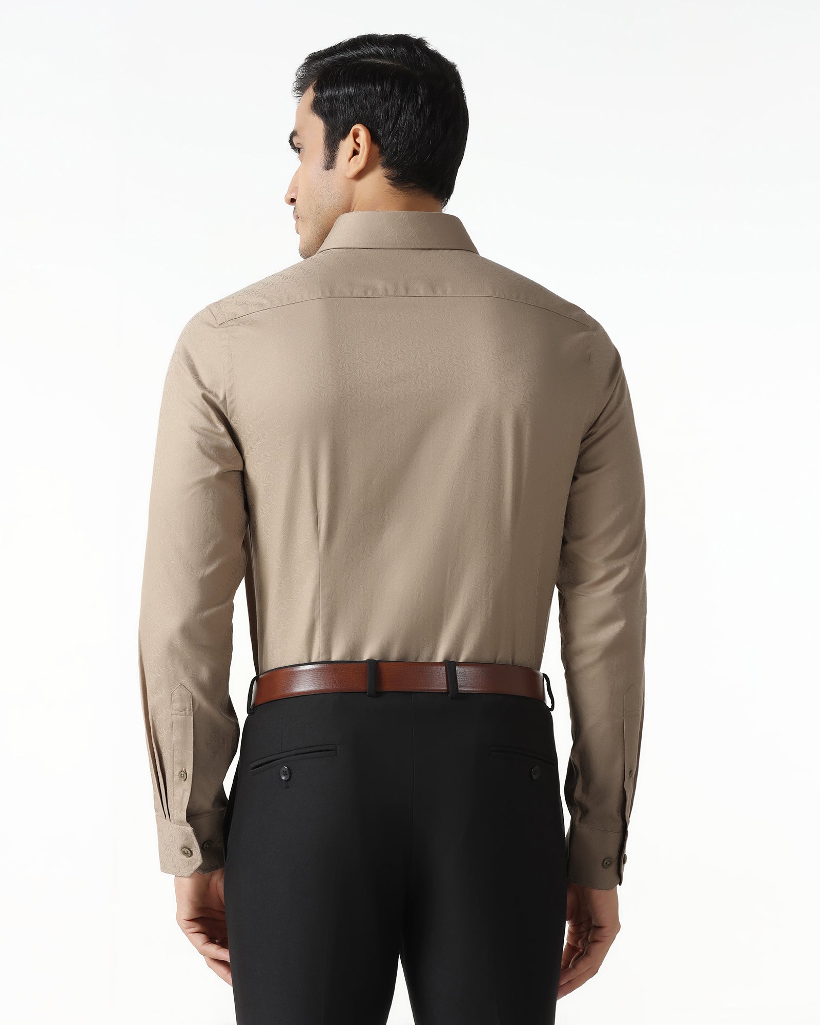 Beige Jacquard Shirt - Romeo