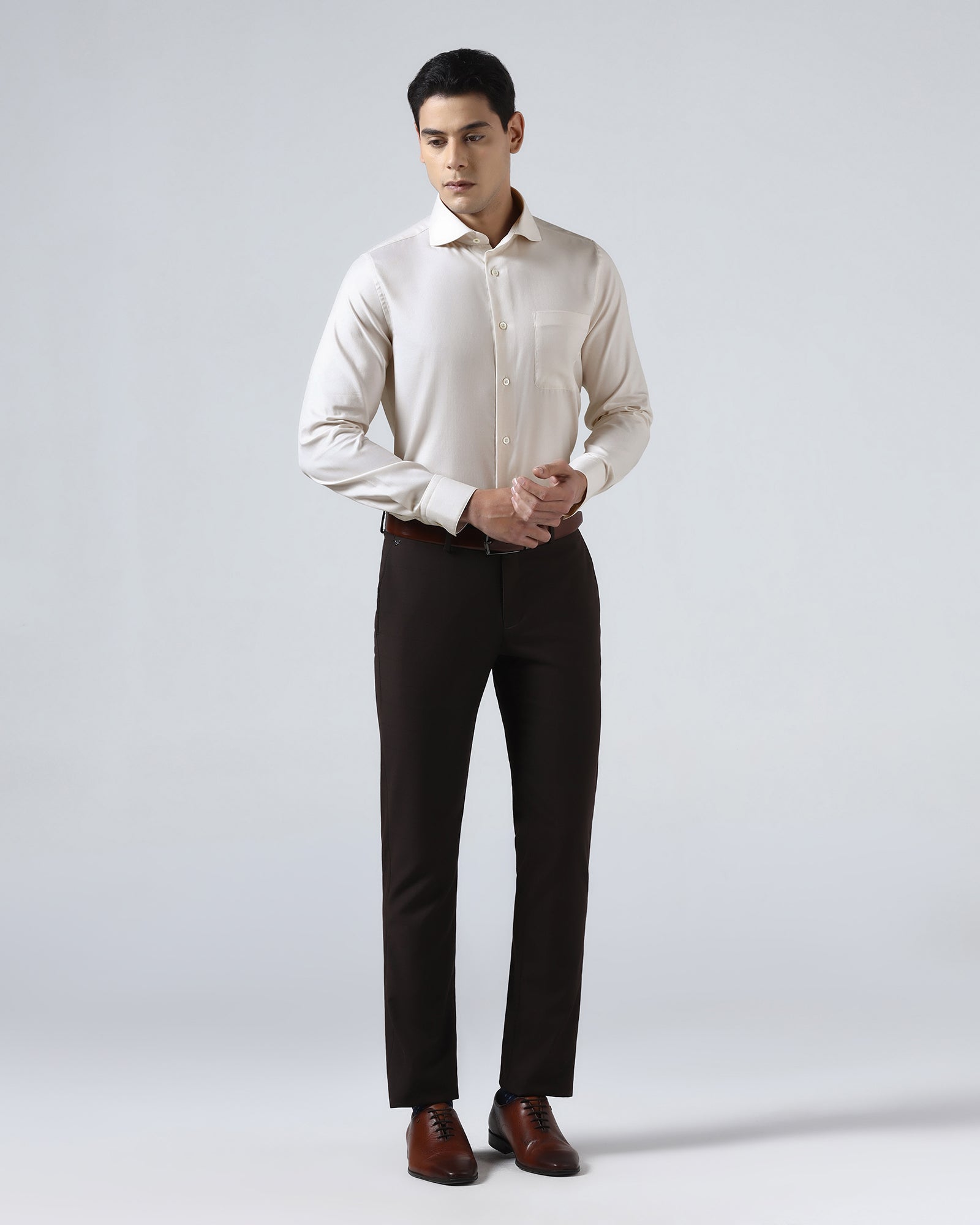 Beige Luxe Check Shirt - Guide