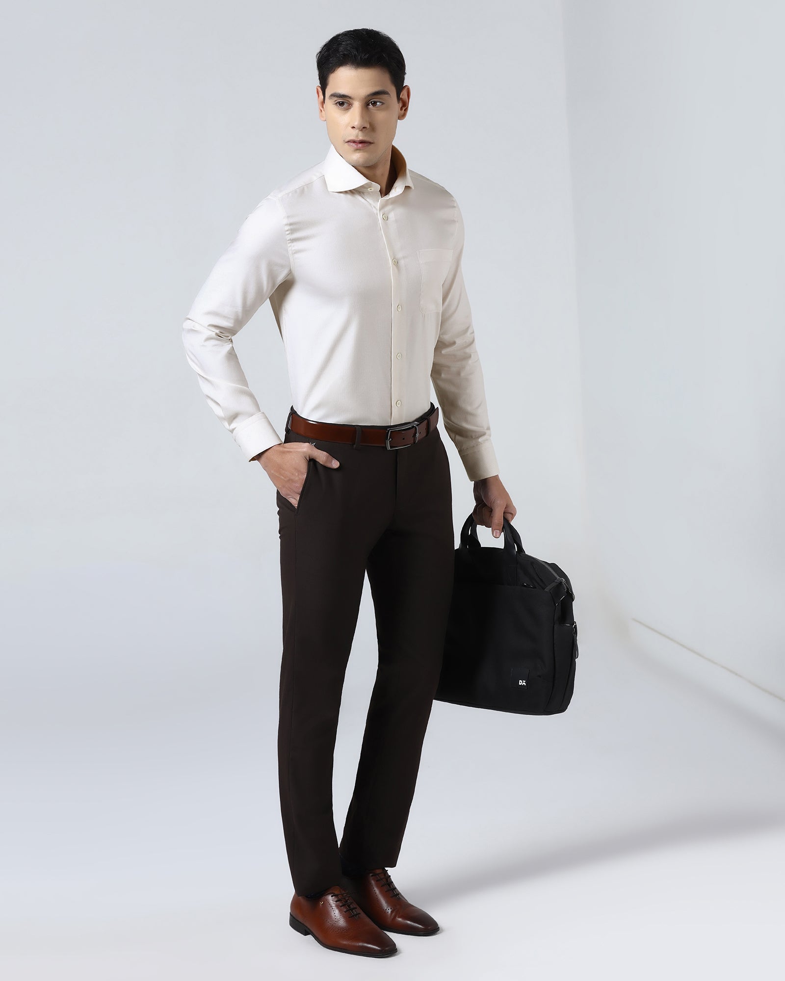 Beige Luxe Check Shirt - Guide