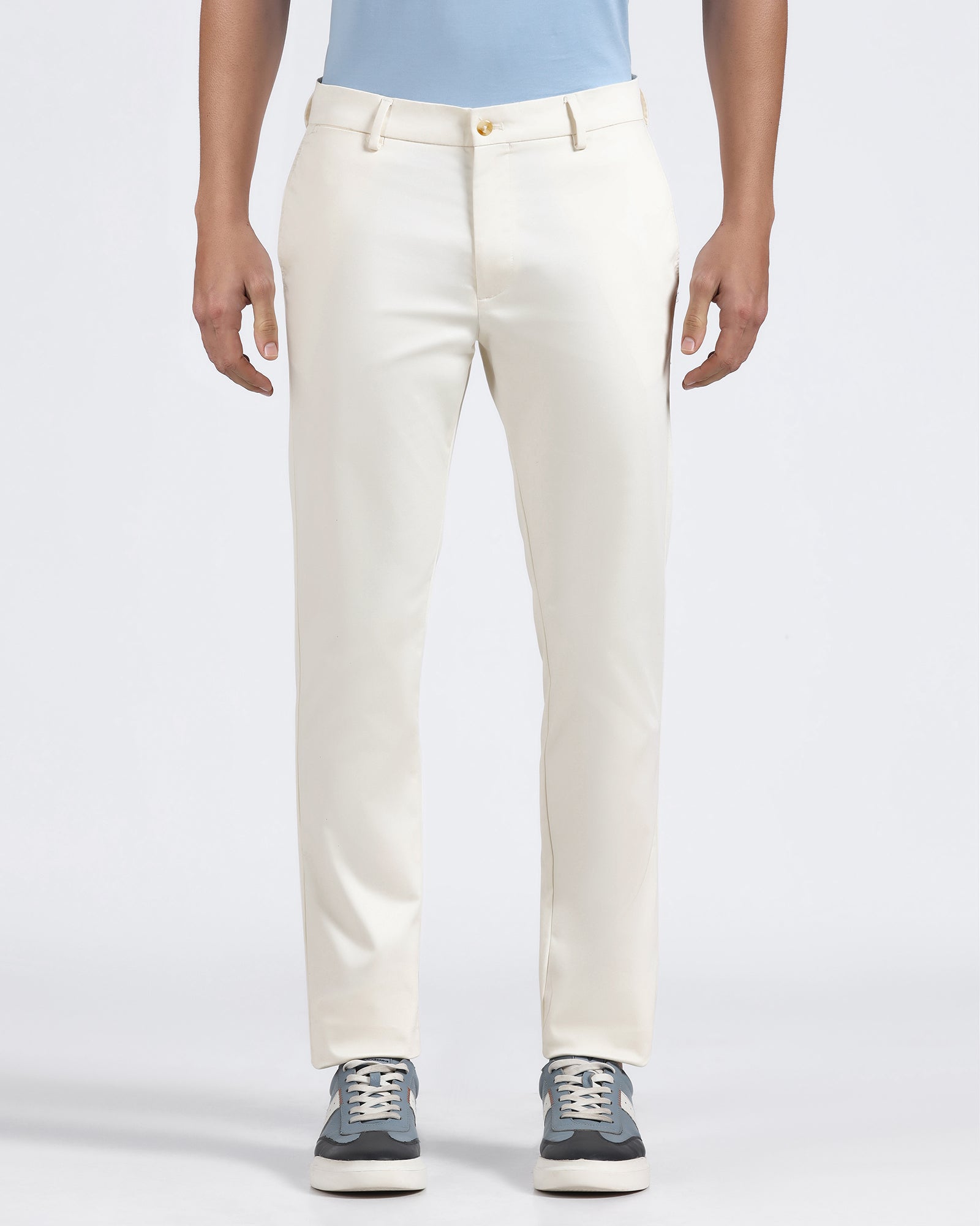 Beige Non Iron Solid Khakis - Cypres