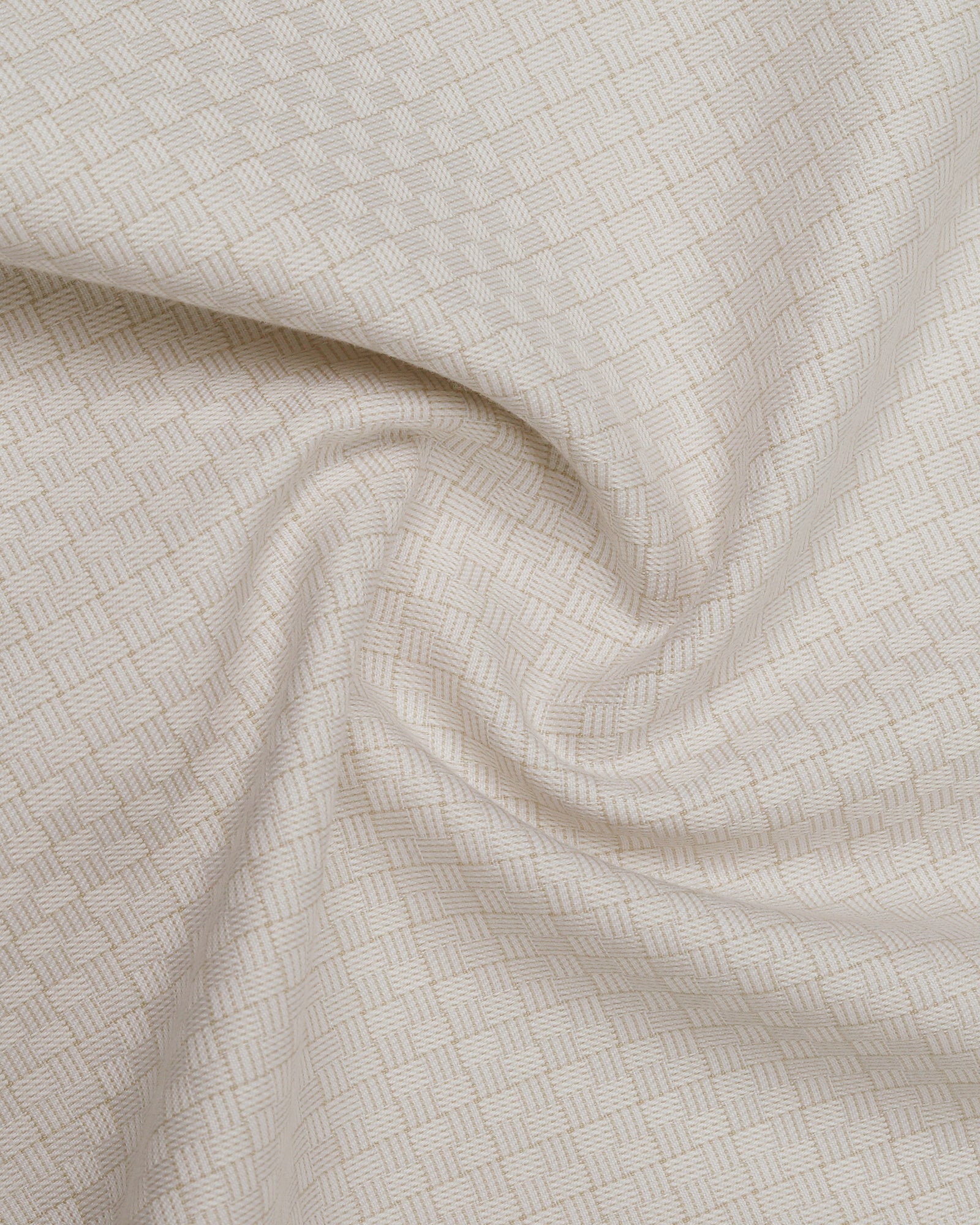 Beige Non Iron Textured Shirt - Elon