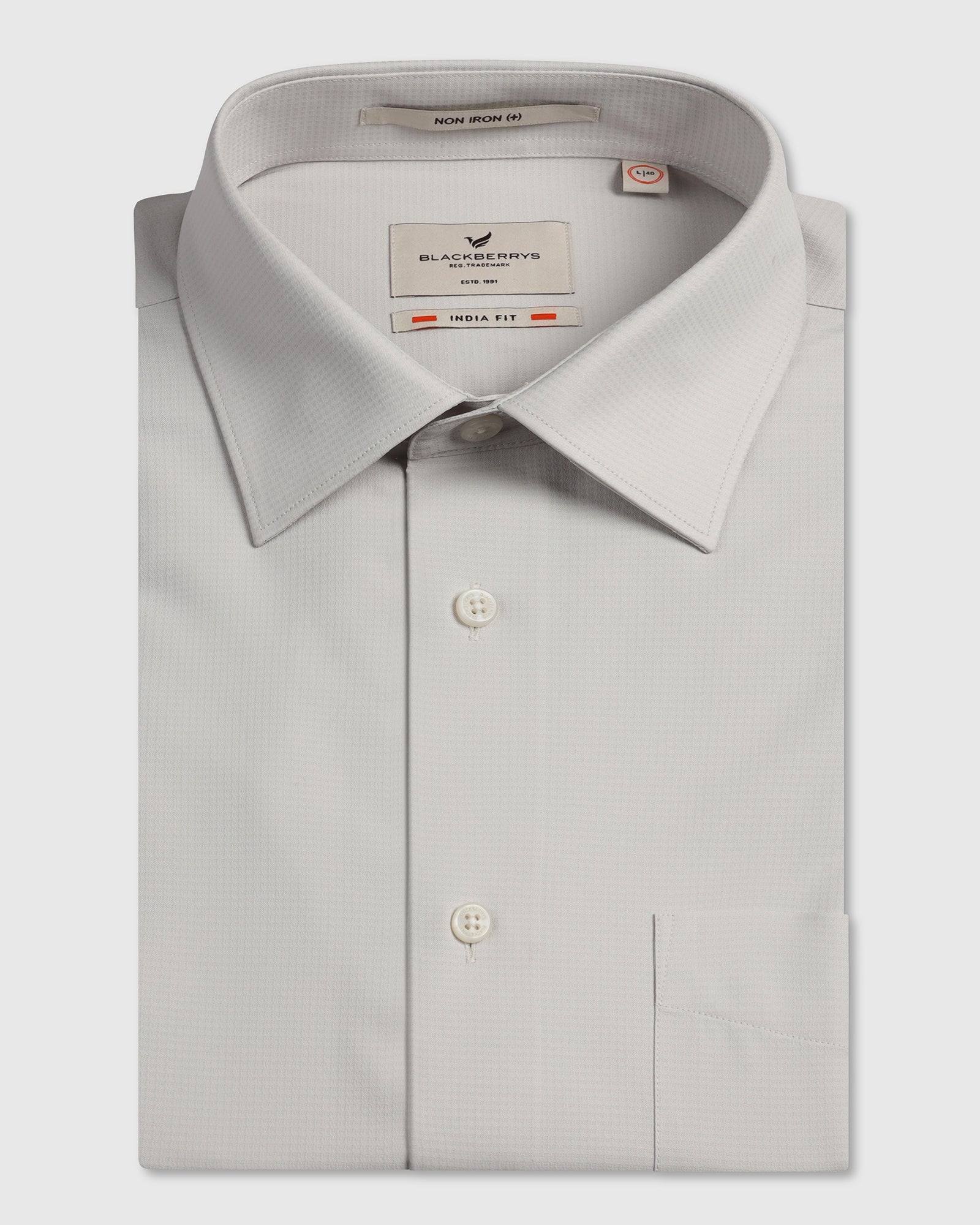 Beige Non Iron Textured Shirt - Relay