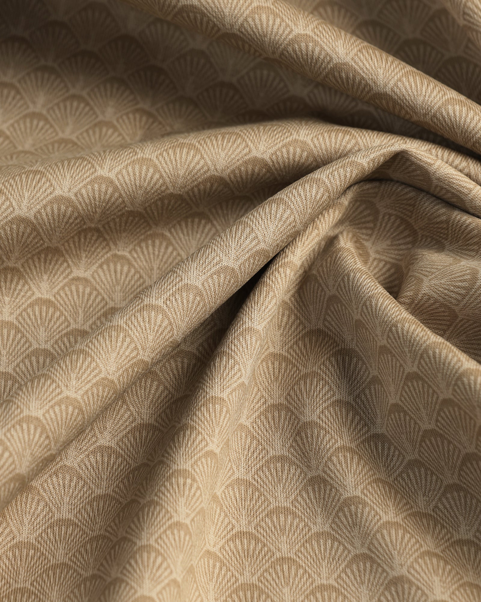 Beige Abstract Print Polo - Deco