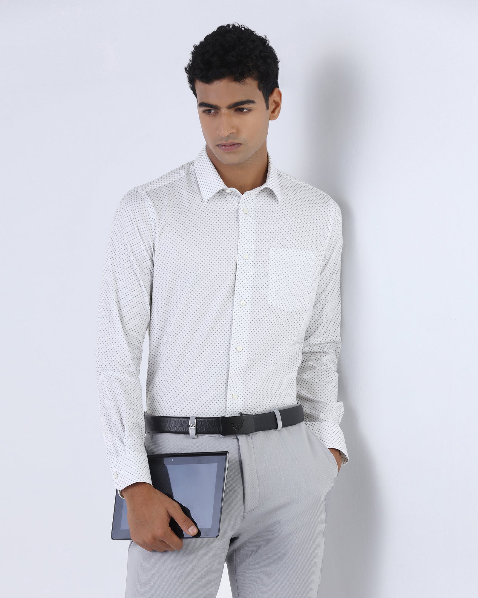 Beige Printed Shirt - Crystal