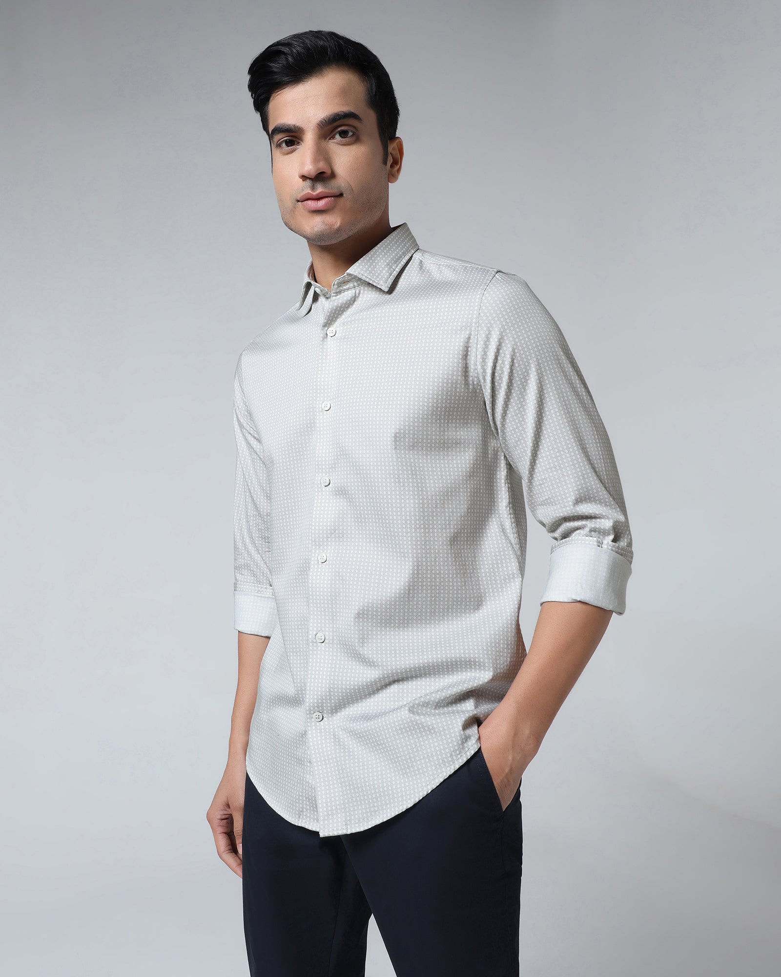 Beige Printed Shirt - Elver