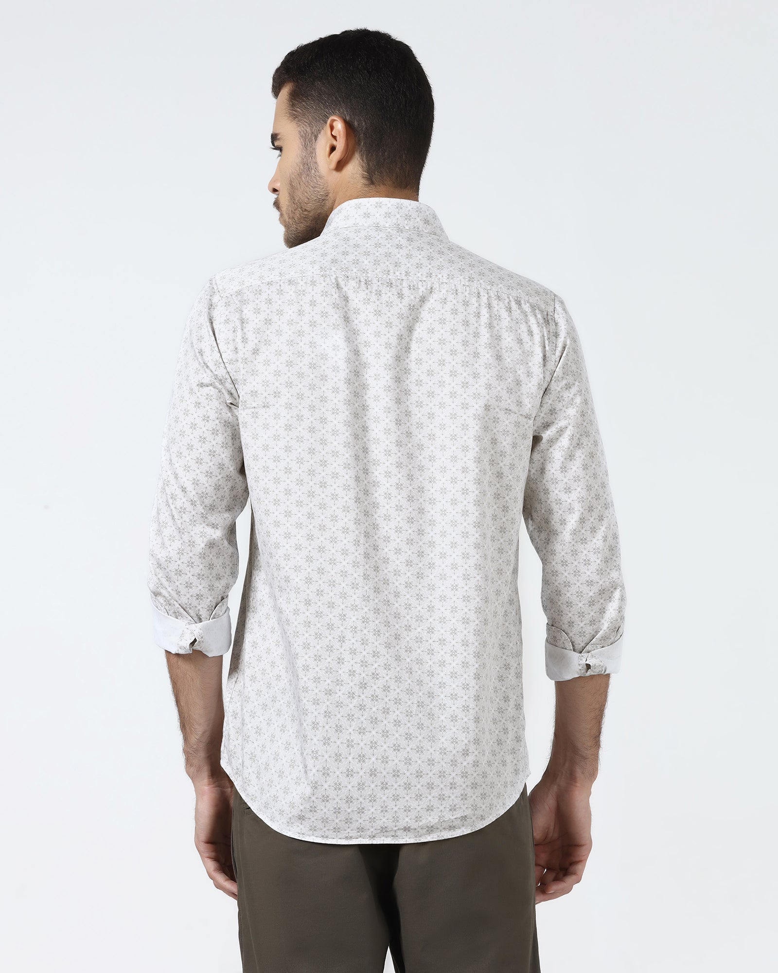 Beige Printed Shirt - Flogo