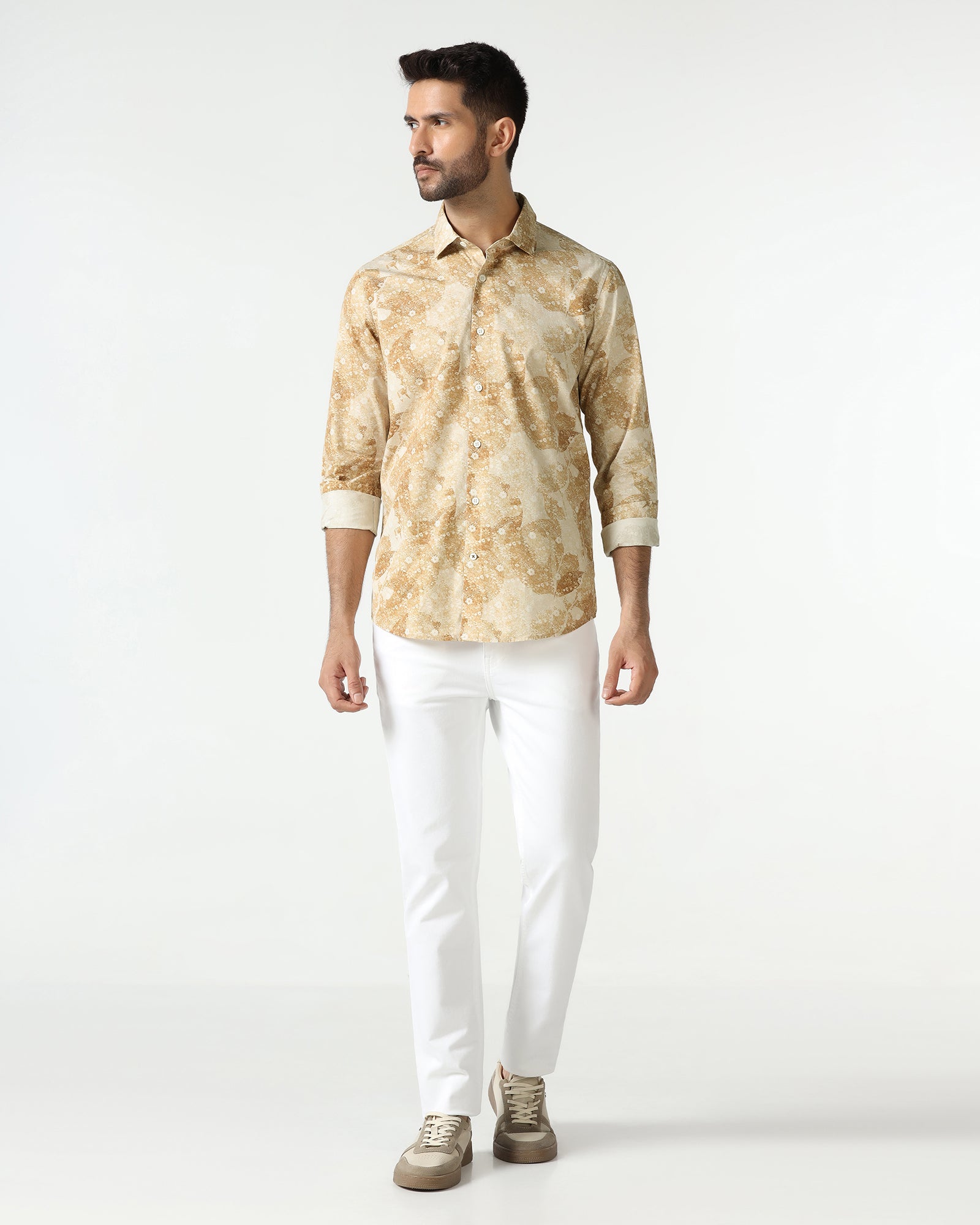 Beige Printed Shirt - Mose